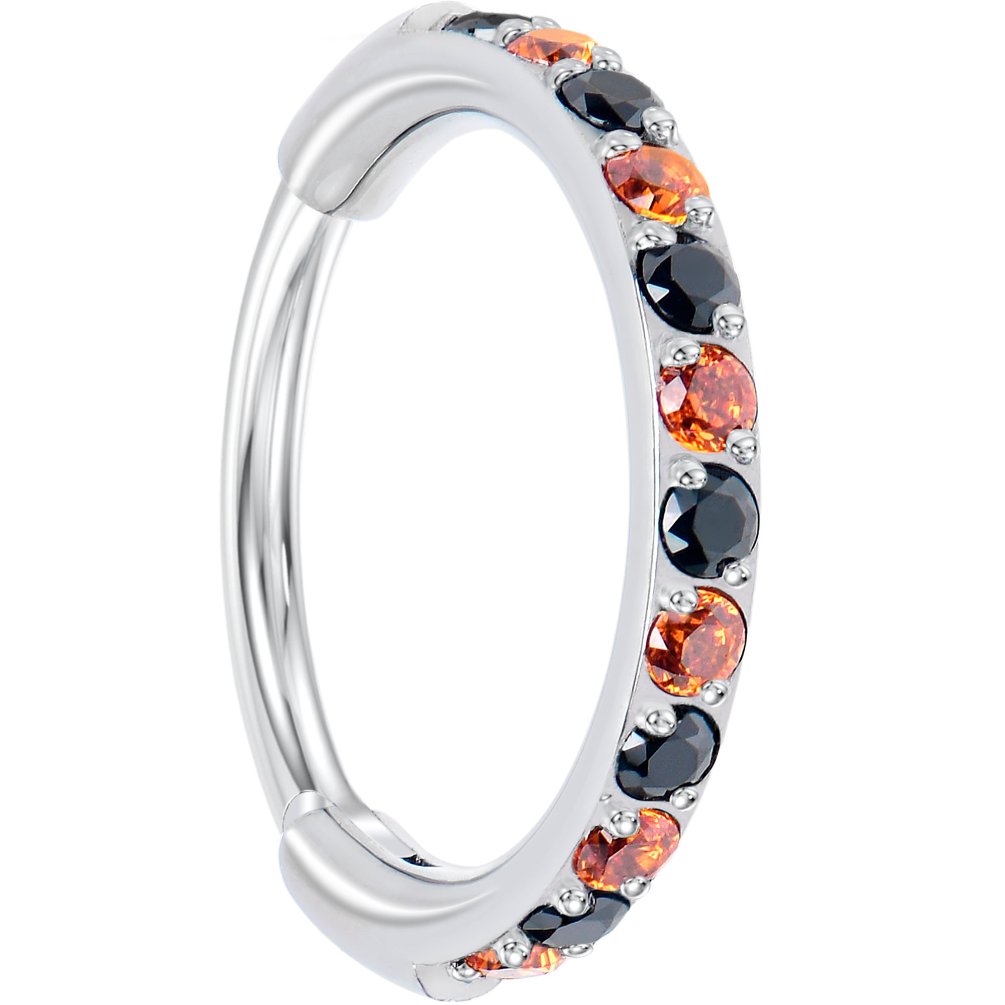 Micro Gem Titanium Hinged Nose Hoop
