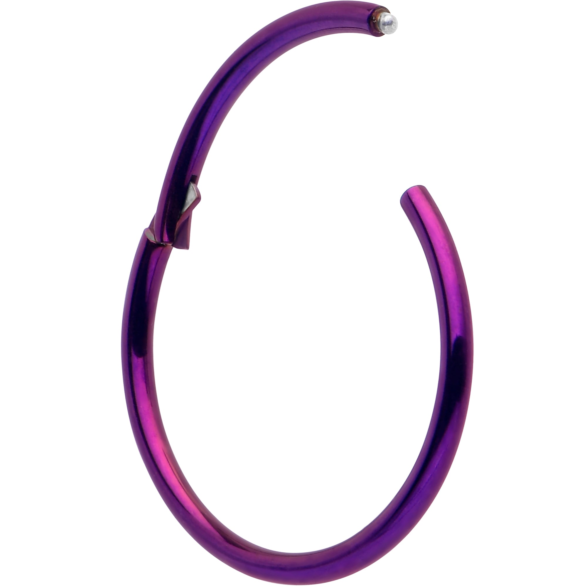 hypoallergenic purple titanium nose hoop