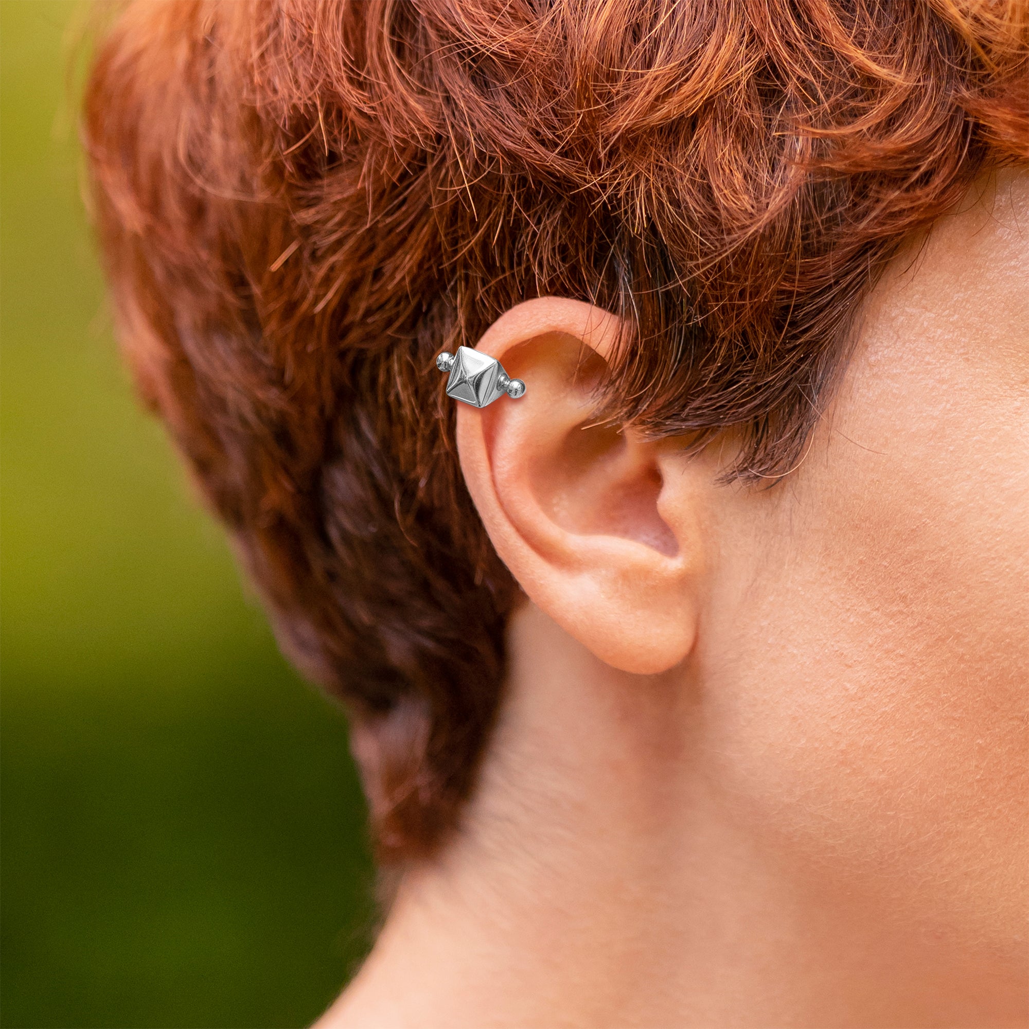 316L Surgical Steel Pyramid Cartilage Cuff Earring for Helix Piercing