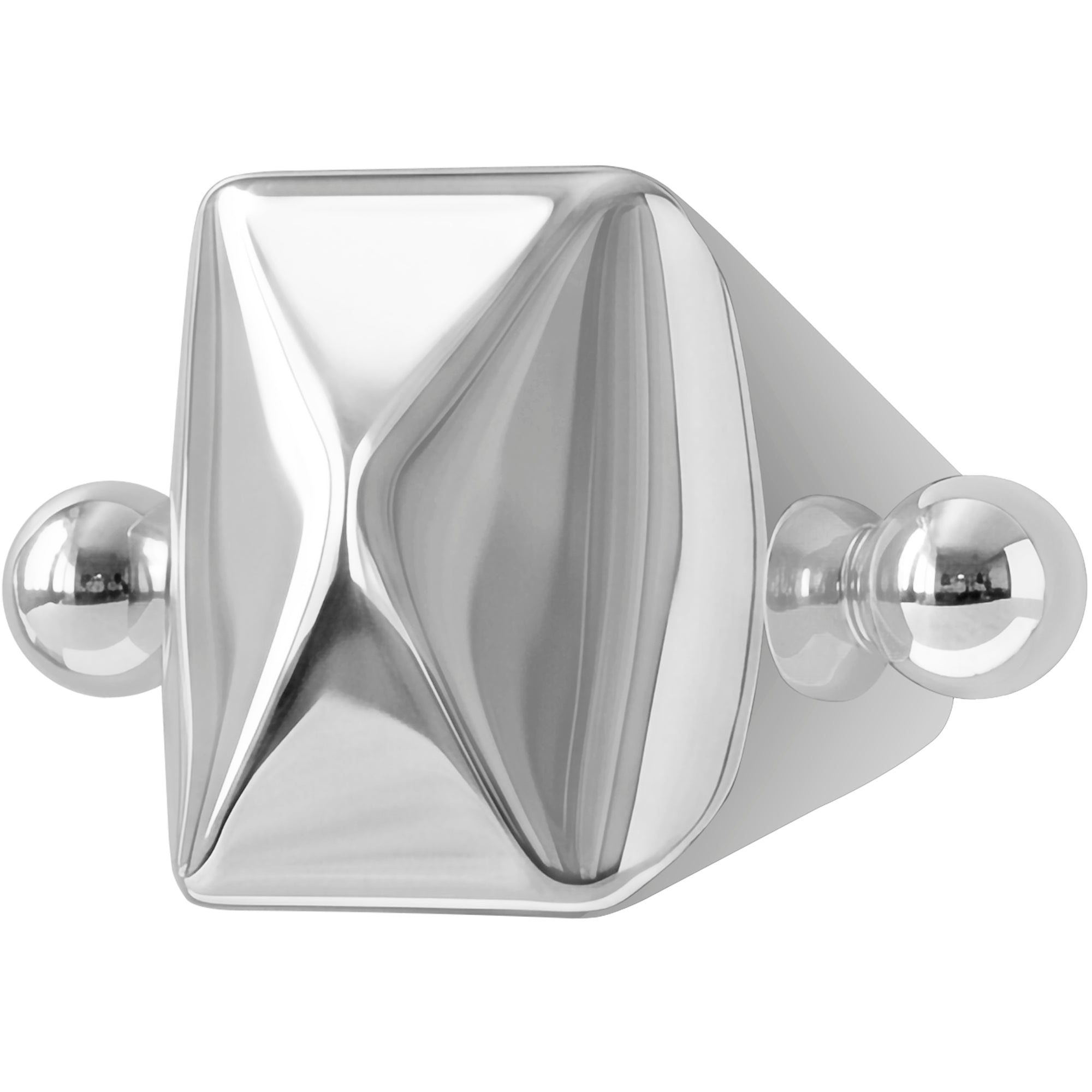 16G Geo Pyramid Helix Cartilage Cuff Barbell - 316G Surgical Steel Ear Cuff