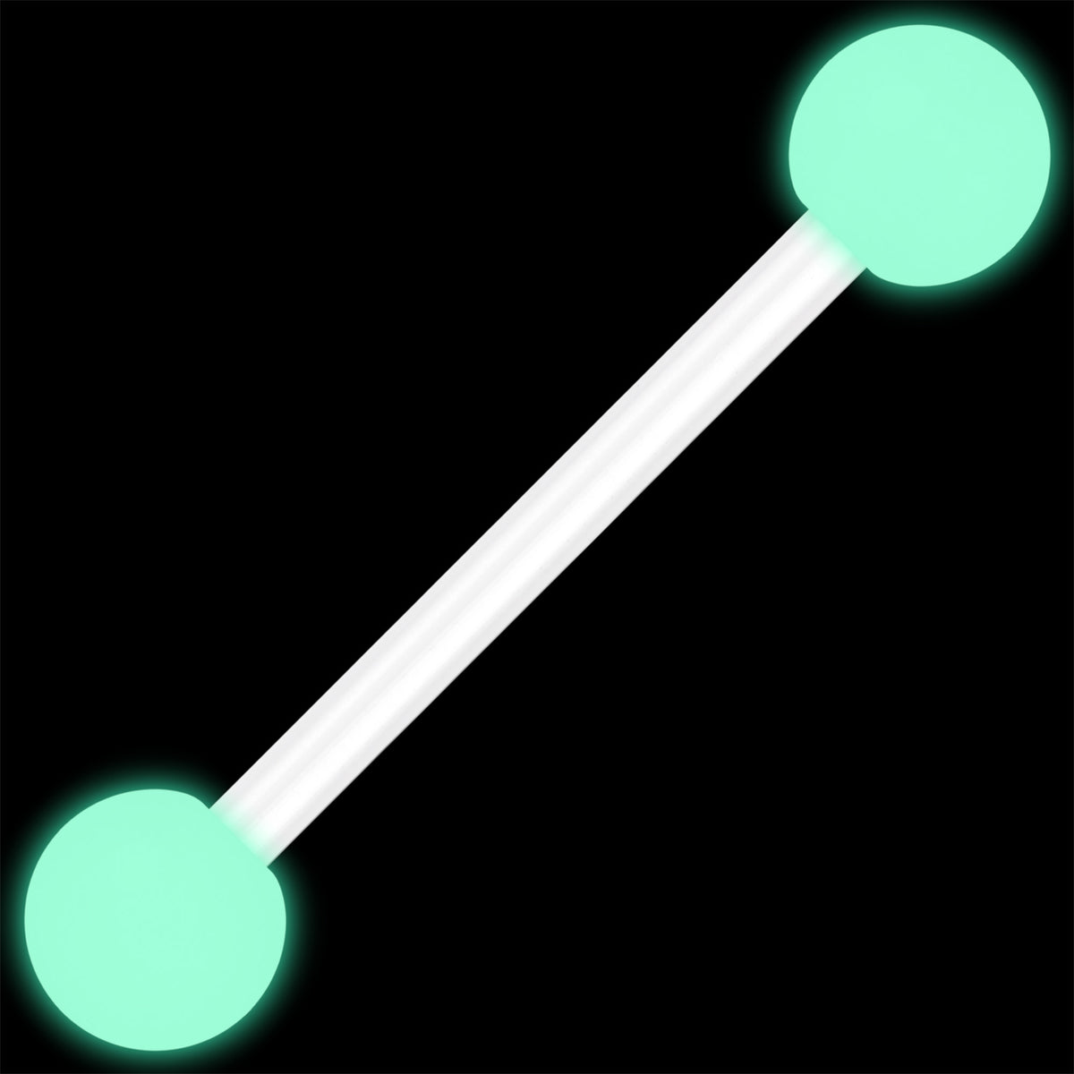 14G Glow in the Dark Acrylic Ball Bioflex Tongue Ring