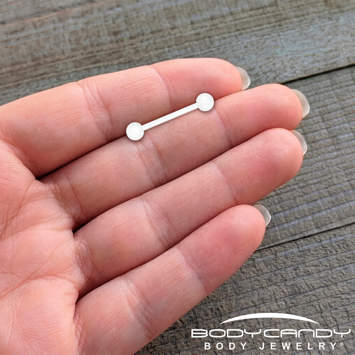 14G Glow in the Dark Acrylic Ball Bioflex Tongue Ring