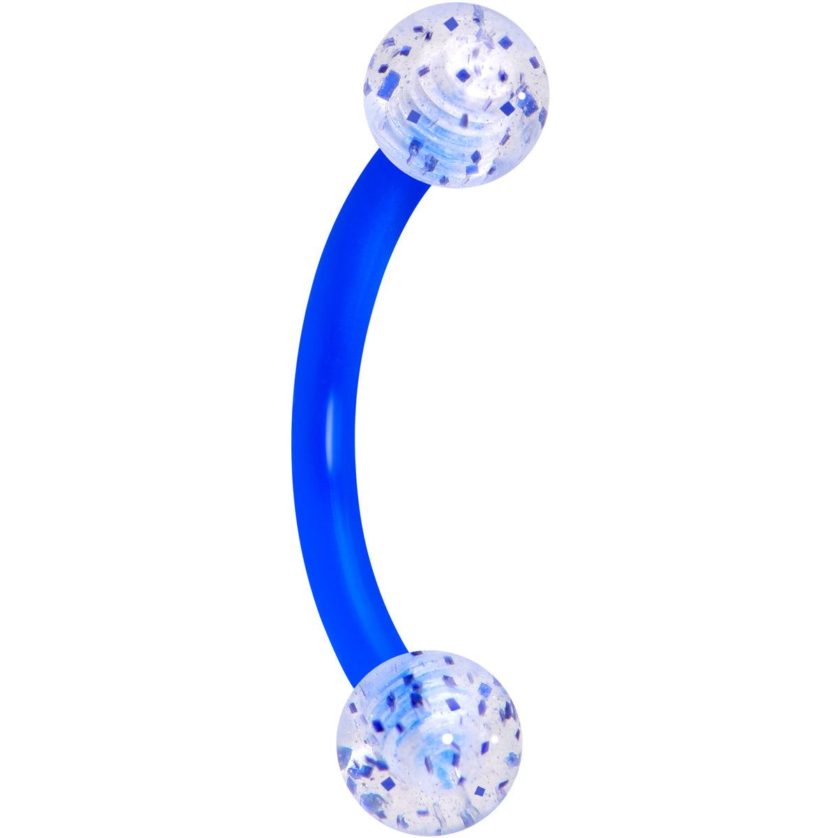 16G Glitter Acrylic Ball Bioflex Flexible Eyebrow Ring
