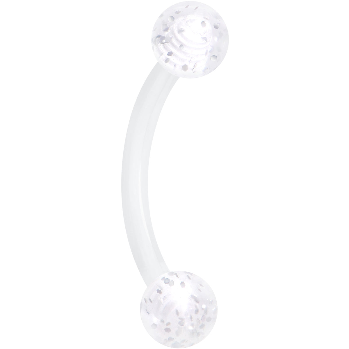 16G Glitter Acrylic Ball Bioflex Flexible Eyebrow Ring