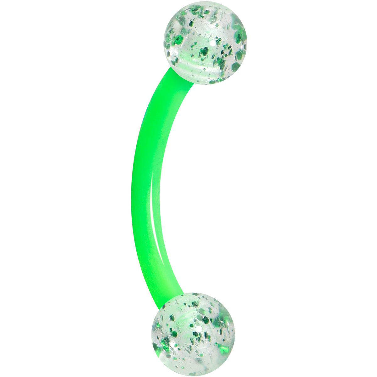 16G Glitter Acrylic Ball Bioflex Flexible Eyebrow Ring