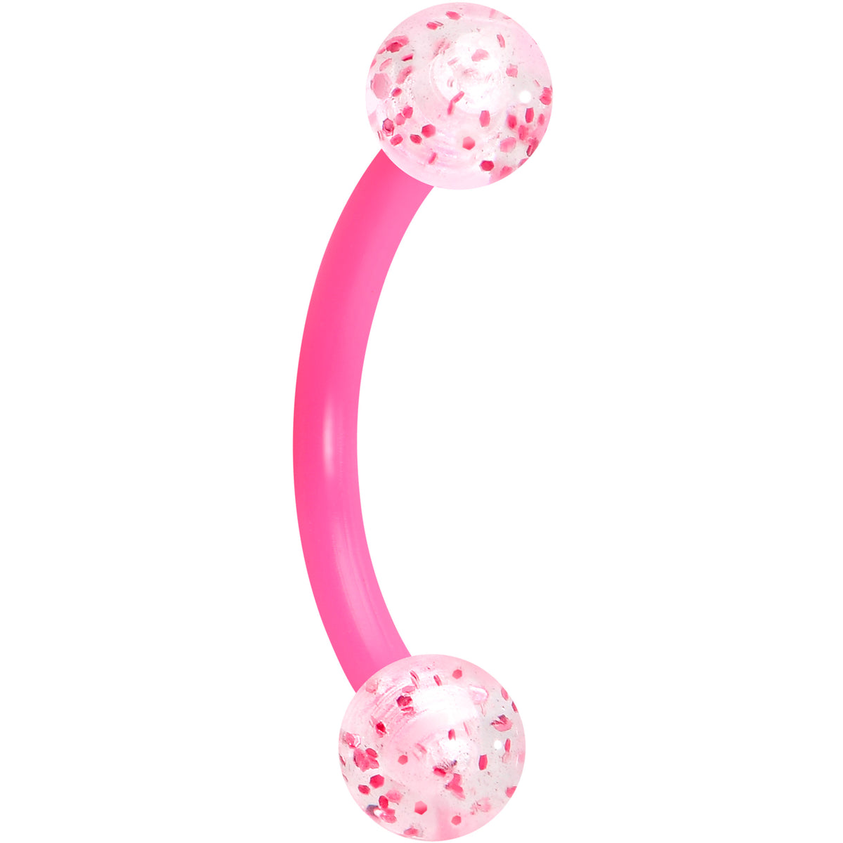16G Glitter Acrylic Ball Bioflex Flexible Eyebrow Ring