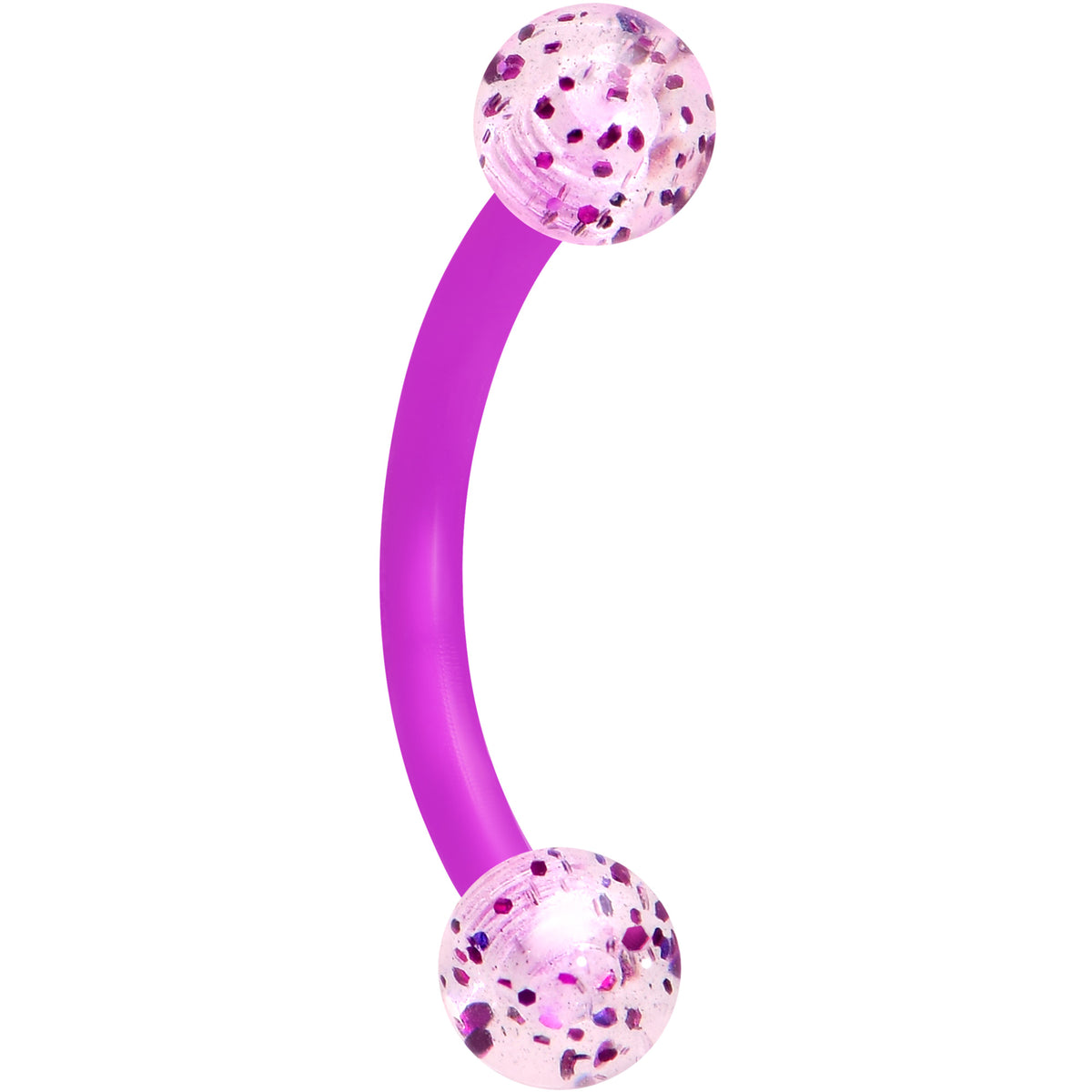 16G Glitter Acrylic Ball Bioflex Flexible Eyebrow Ring