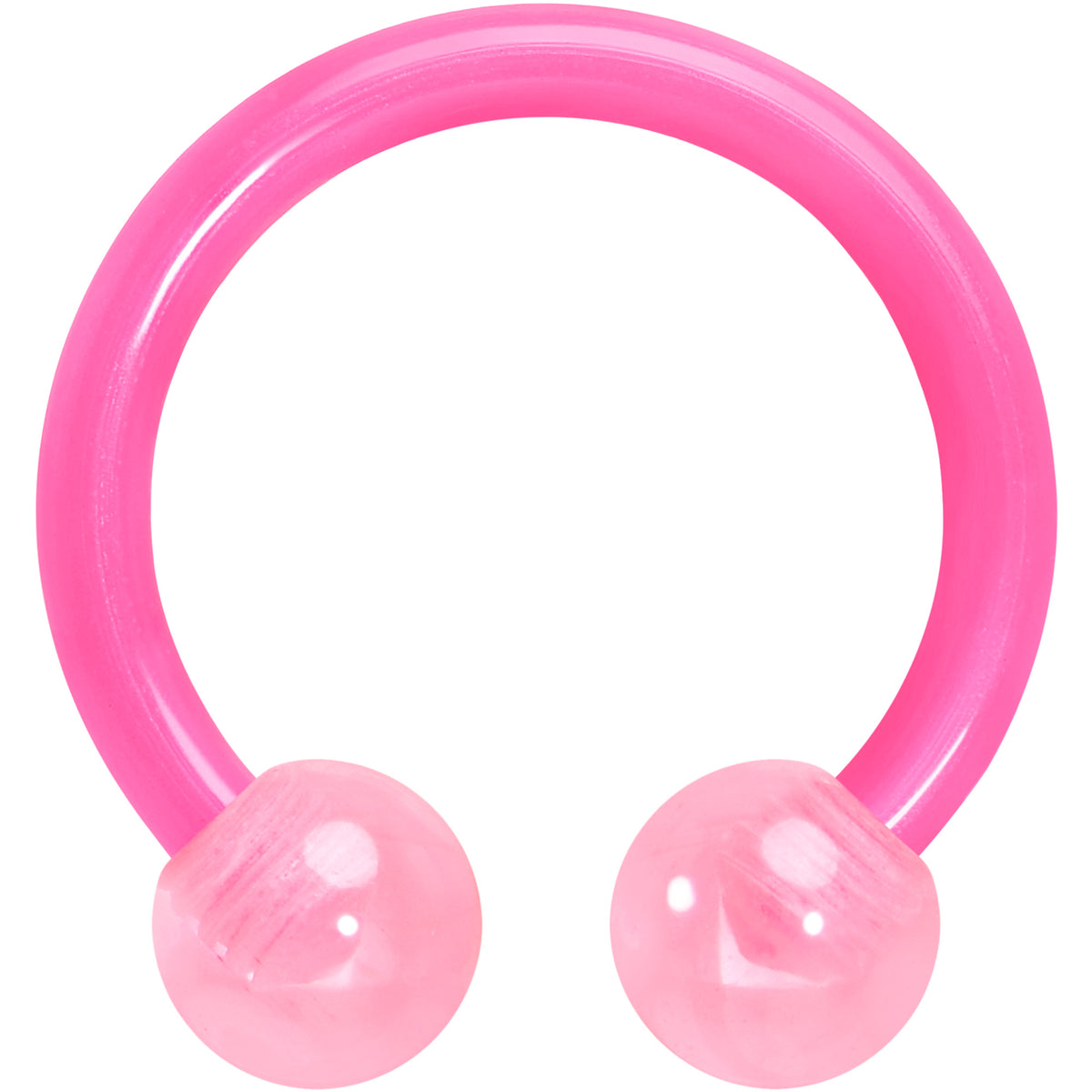 16G Acrylic Ball Bioflex Flexible Horseshoe Ring