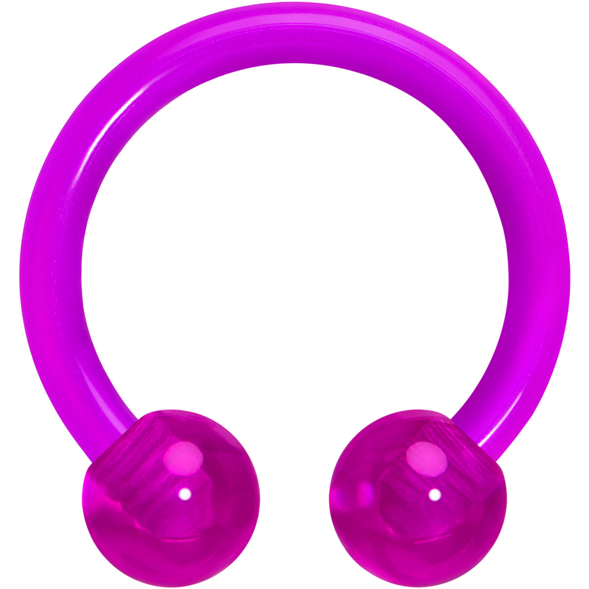 16G Acrylic Ball Bioflex Flexible Horseshoe Ring