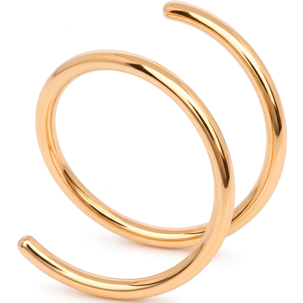 Double Hoop Nose Implant Grade Titanium Spiral Nose Ring