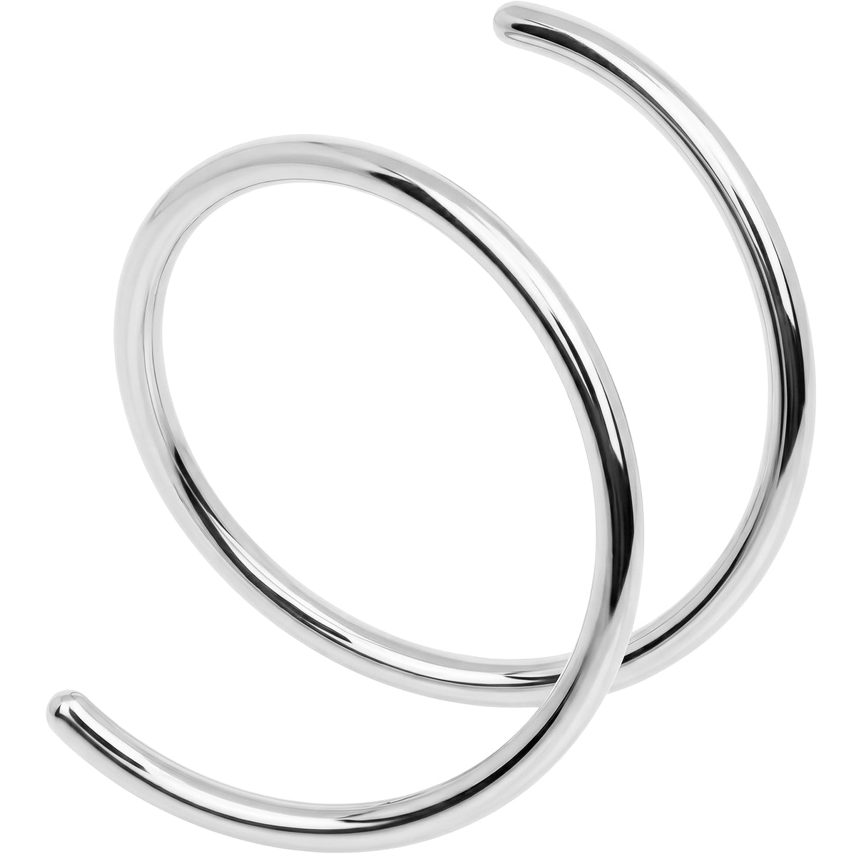Double Hoop Nose Implant Grade Titanium Spiral Nose Ring