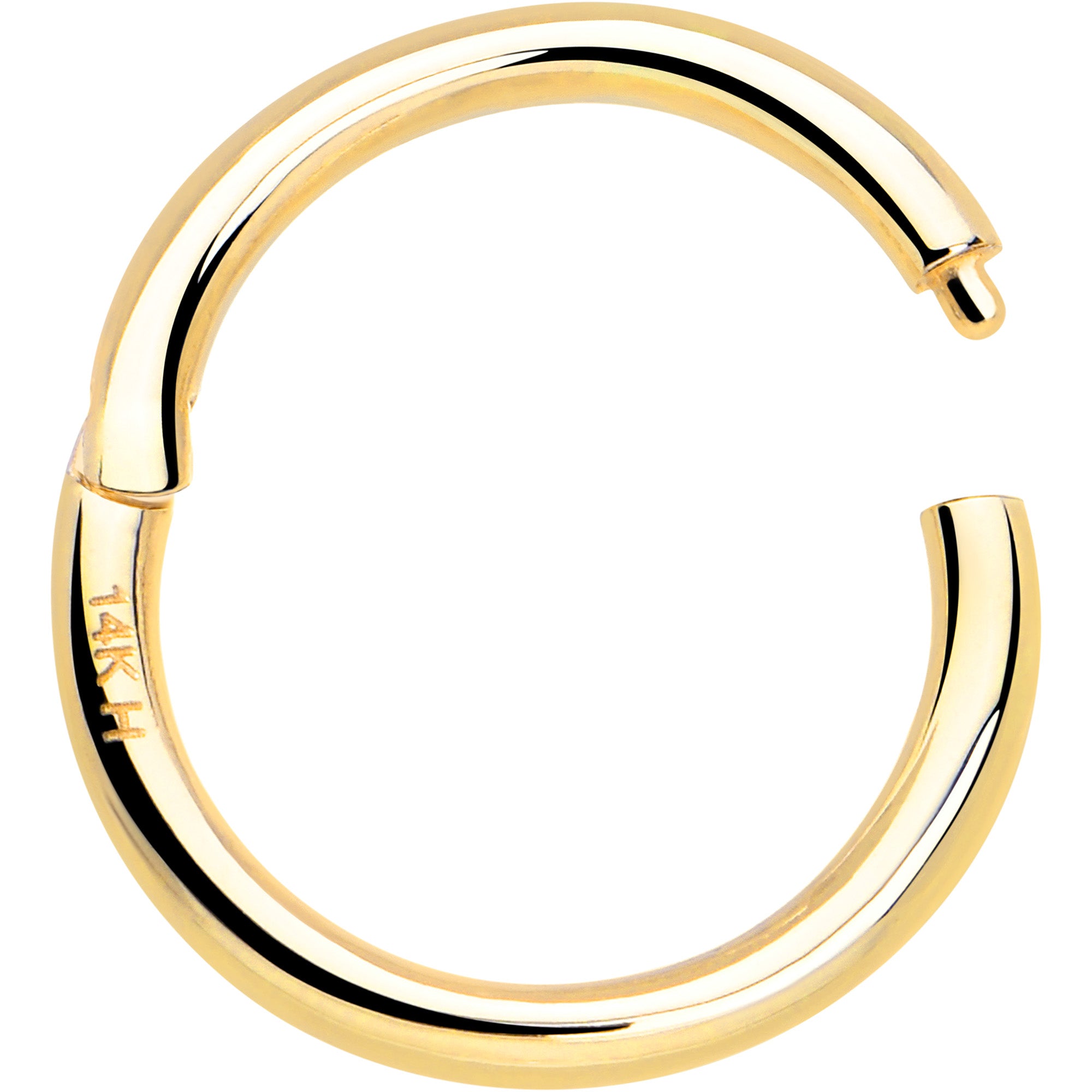 14k Solid Yellow Gold Hinged Segment Ring Elegance 18G 5/16