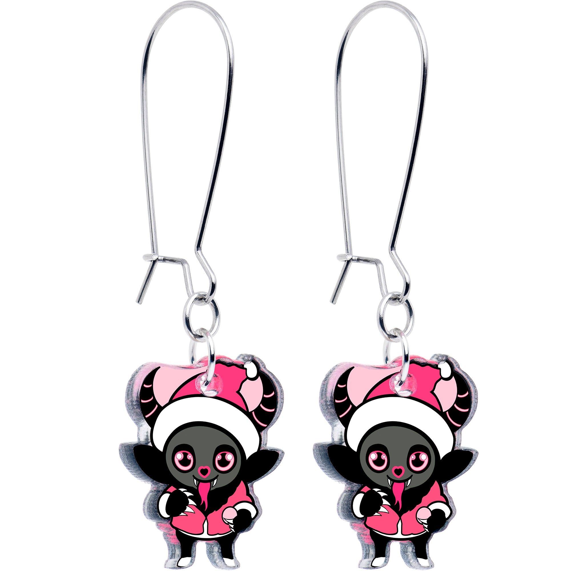 Holiday Krampus dangle Christmas kidney wire earrings