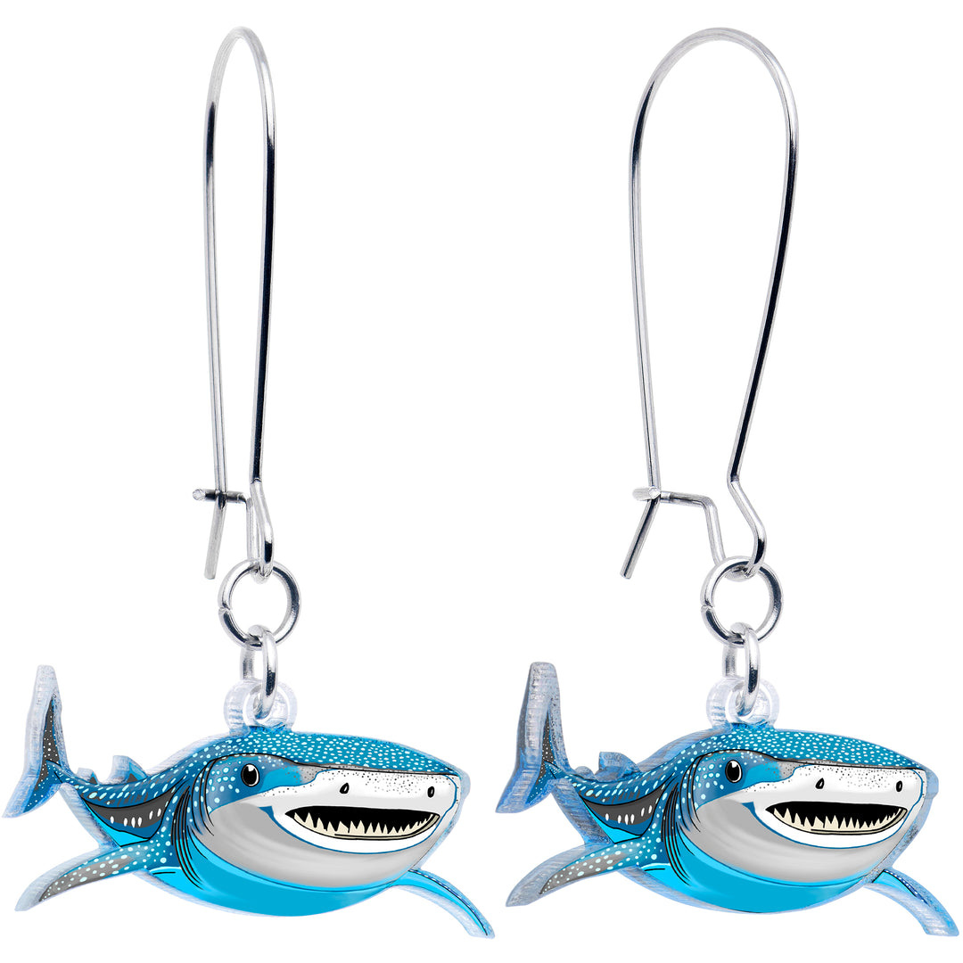 Acrylicious Attack Swimming Shark Dangle Earrings