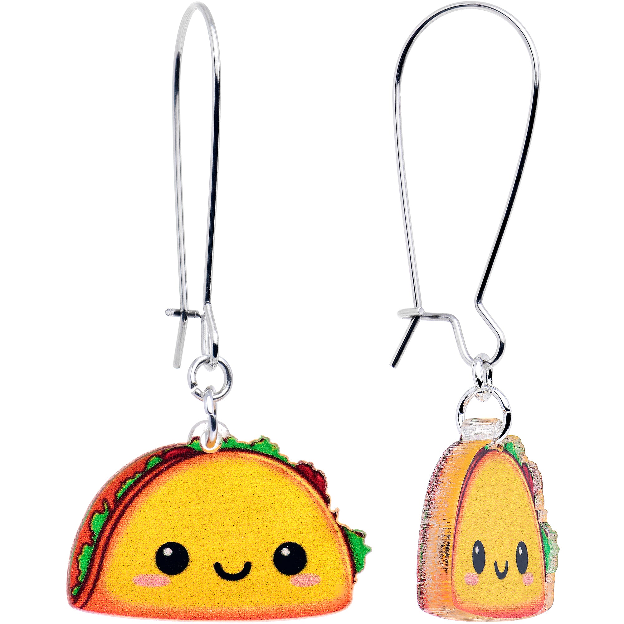 Taco Earrings Handrafted with Dangle Charm