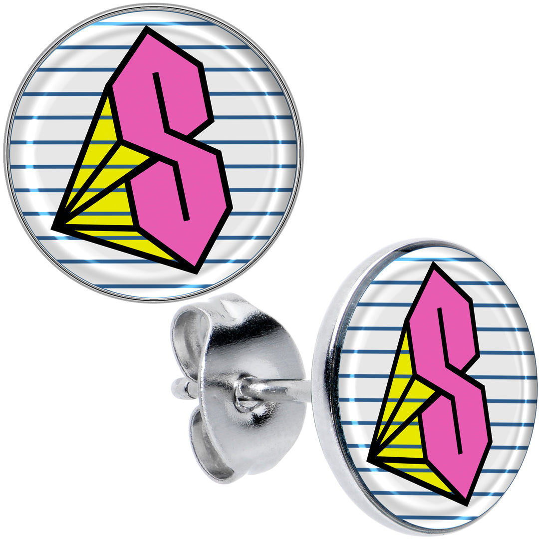 Hot Pink Cool S Hypoallergenic Stainless Steel Stud Earrings