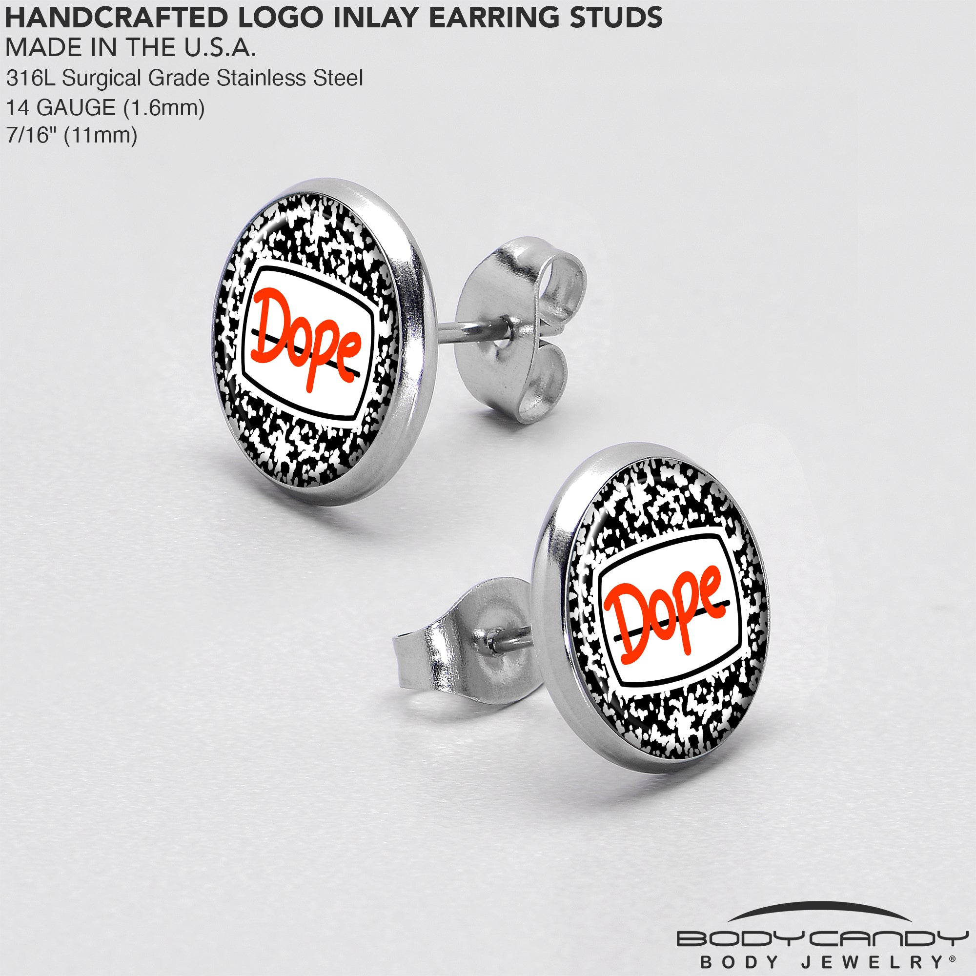 Dope Composition Notebook  Stainless Steel Stud Earrings custom design option
