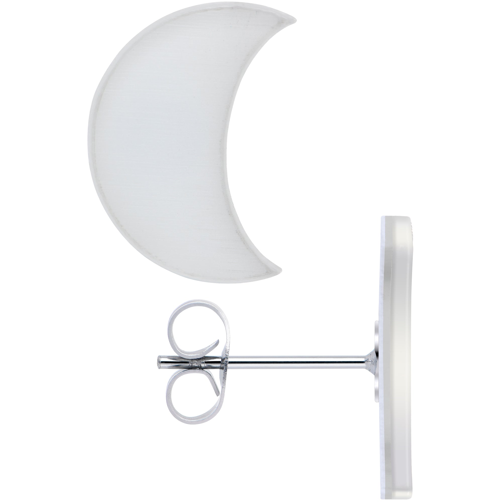 Handmade Glow in the Dark Crescent Earrings