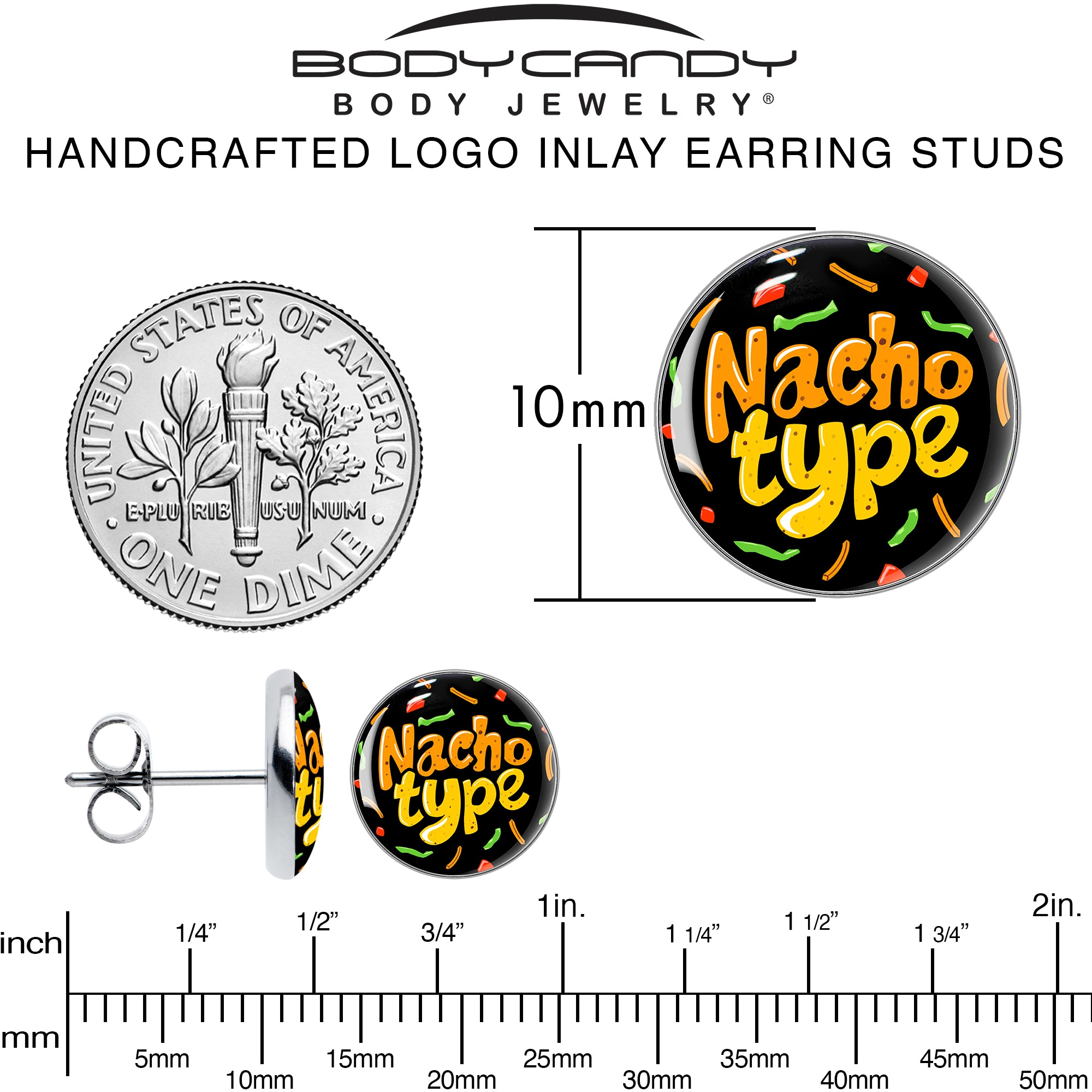 Playful Nacho Stud Earrings