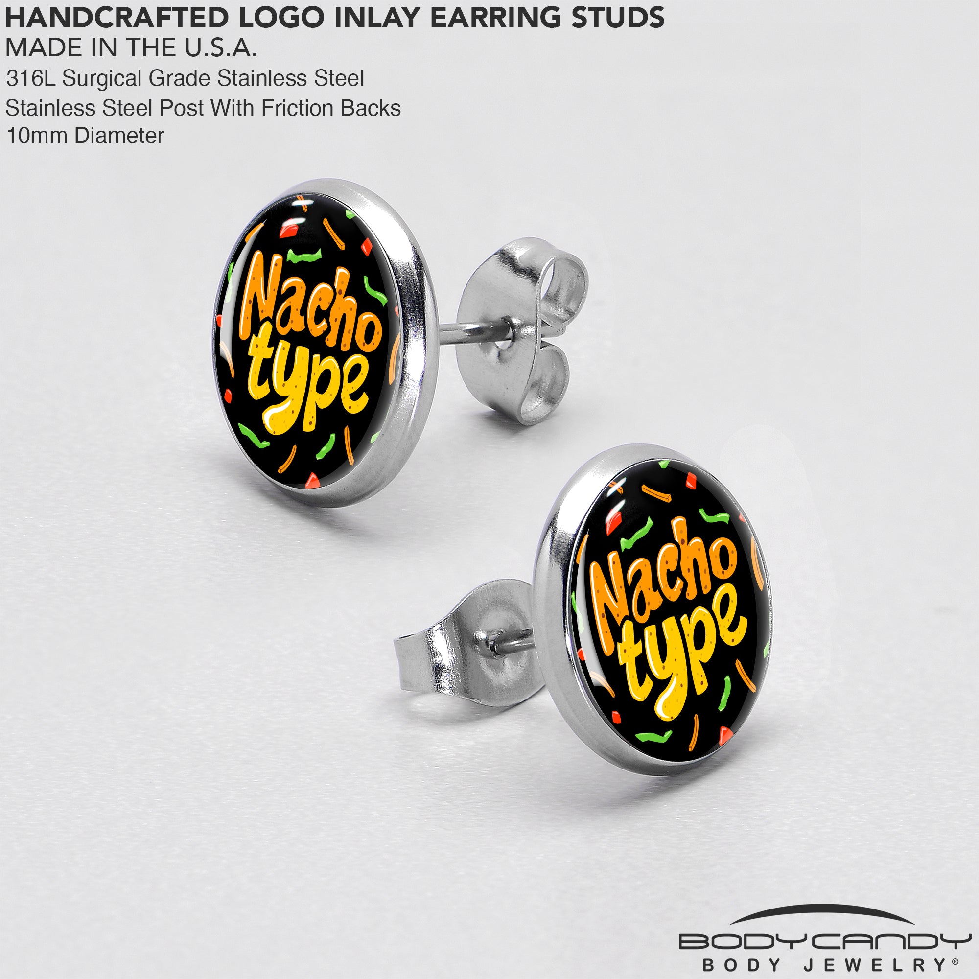 Fun Nacho Themed Stud Earrings