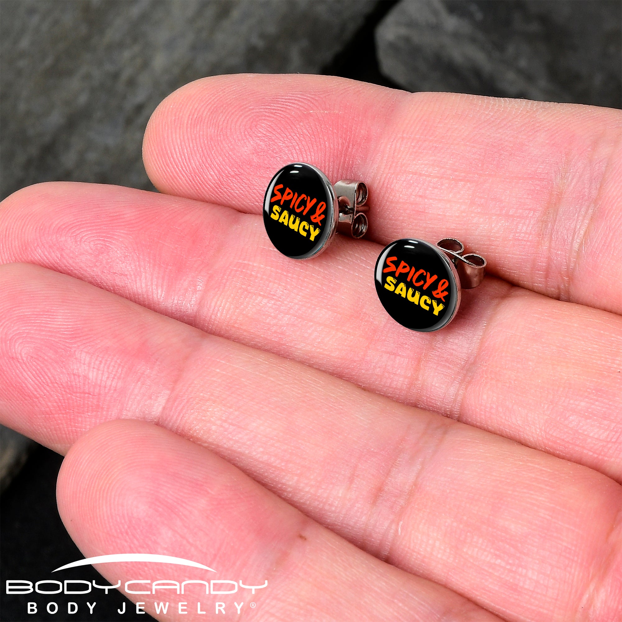 bold spicy stud earrings