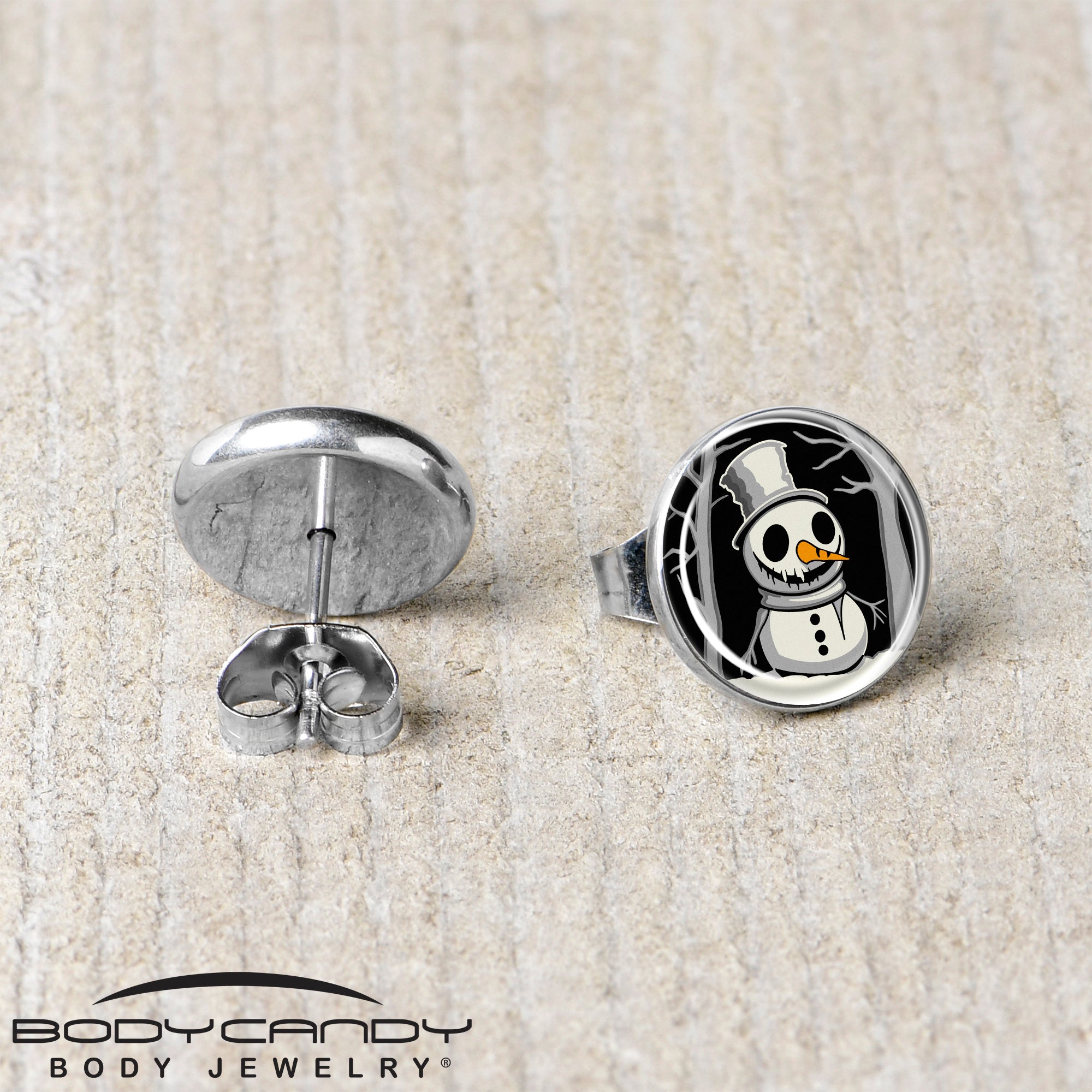 Christmas Snowman Stud Earrings
