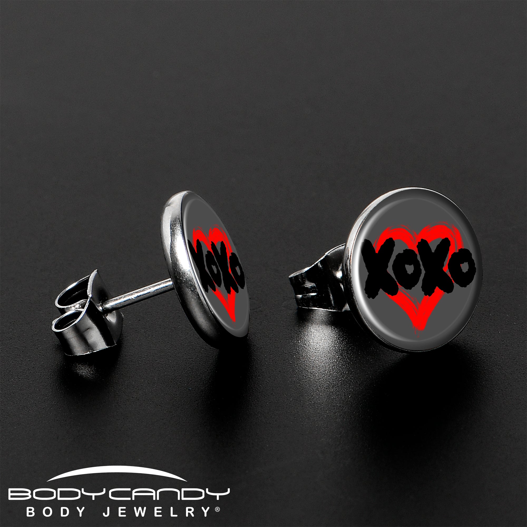 XOXO Heart Stud Earrings