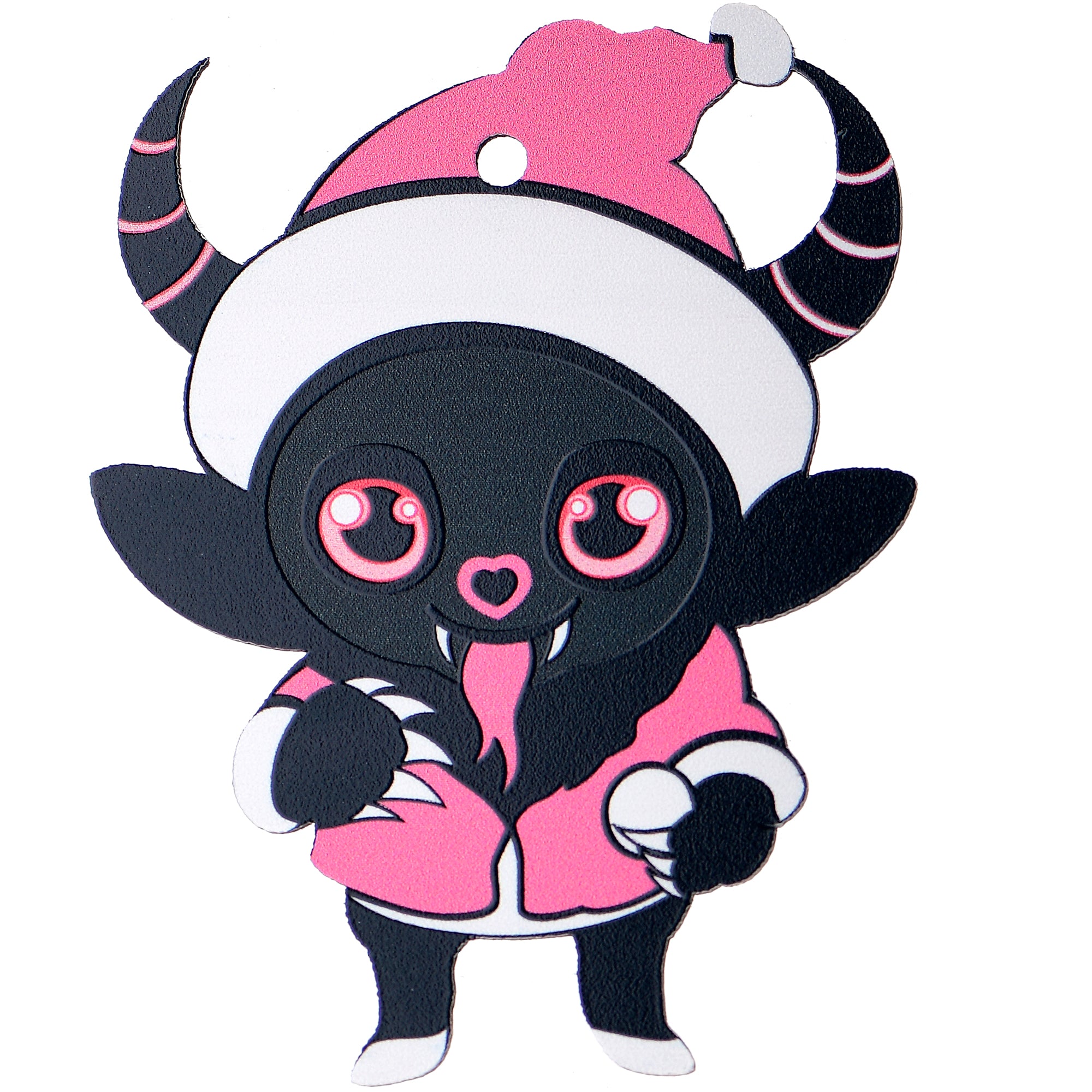 Wood Holiday Krampus Cutie Christmas Ornament