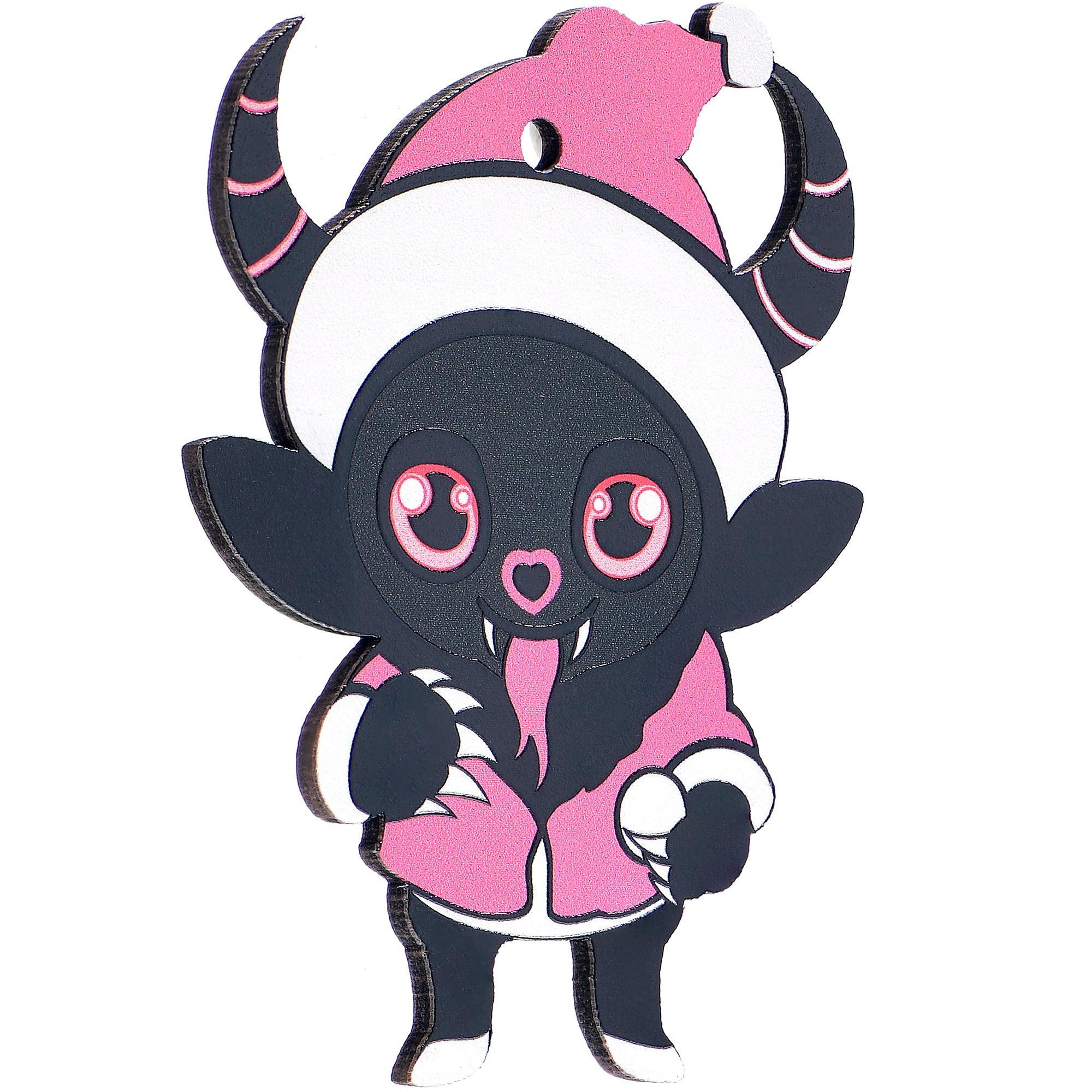 Wood Holiday Krampus Cutie Christmas Ornament