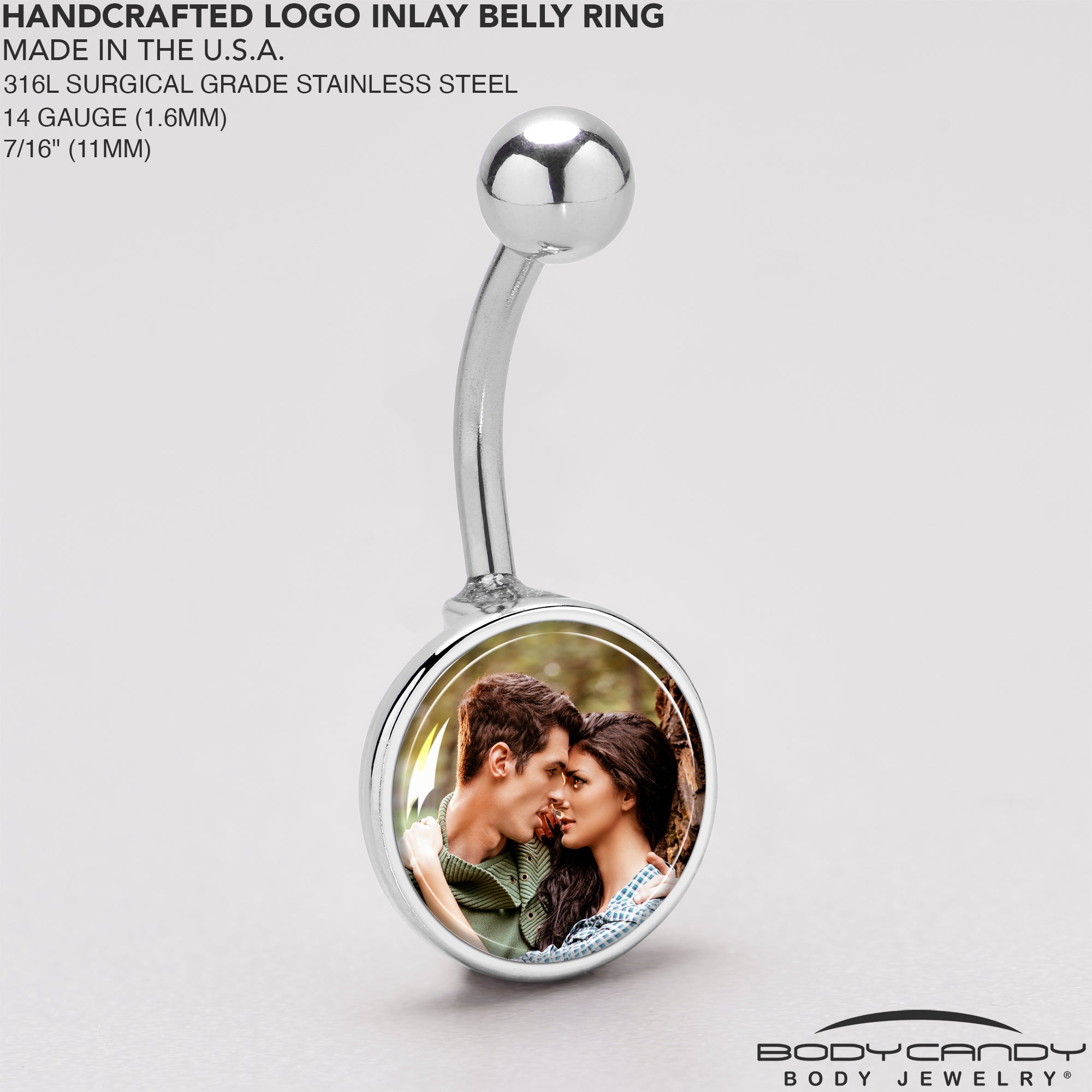Custom Photo Belly Ring