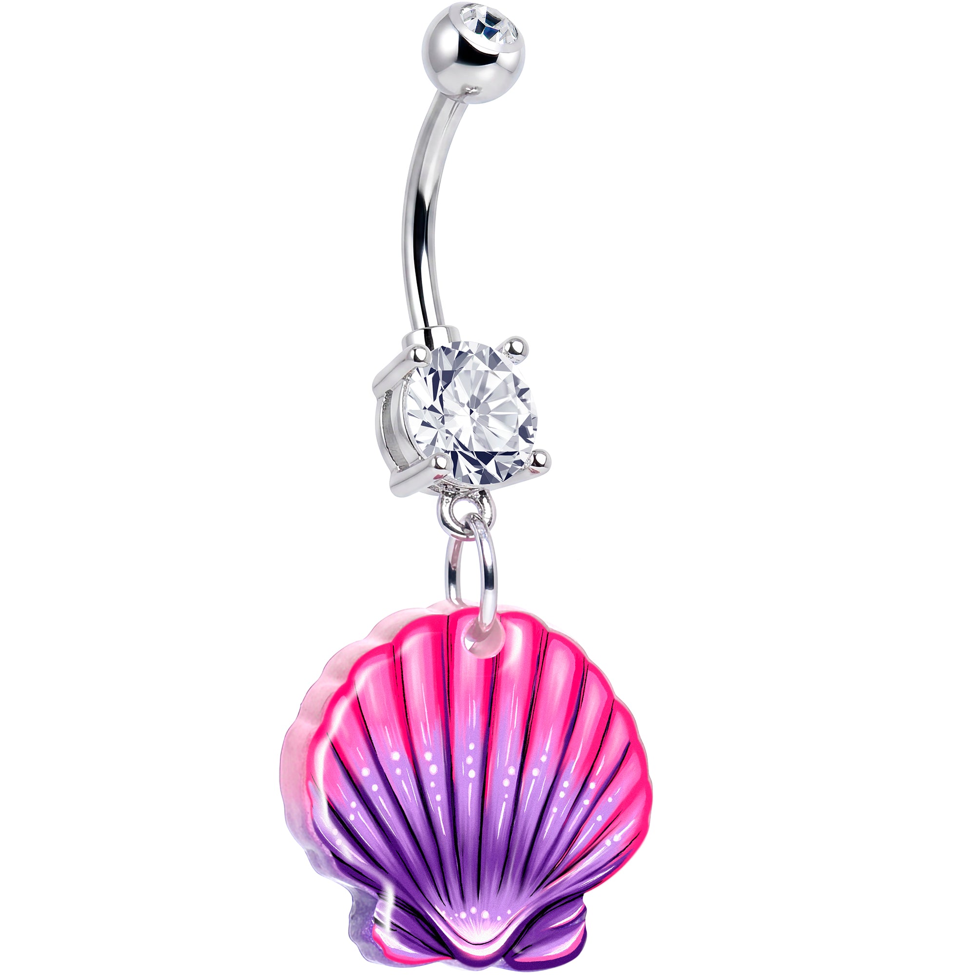 Seashell belly ring