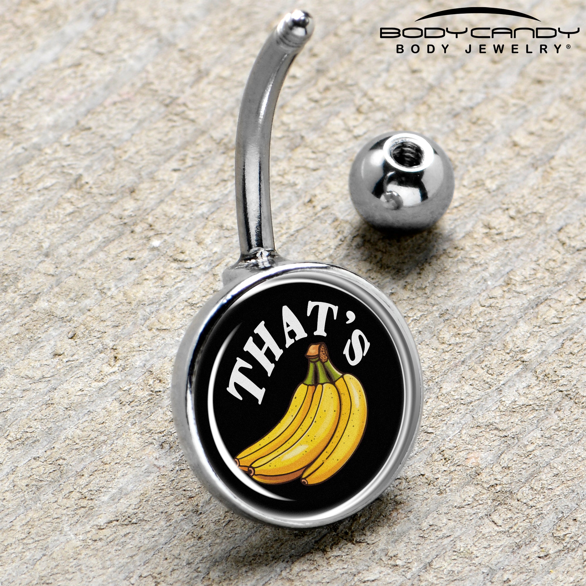 Yellow Banana Design Belly Ring That is Bananas
