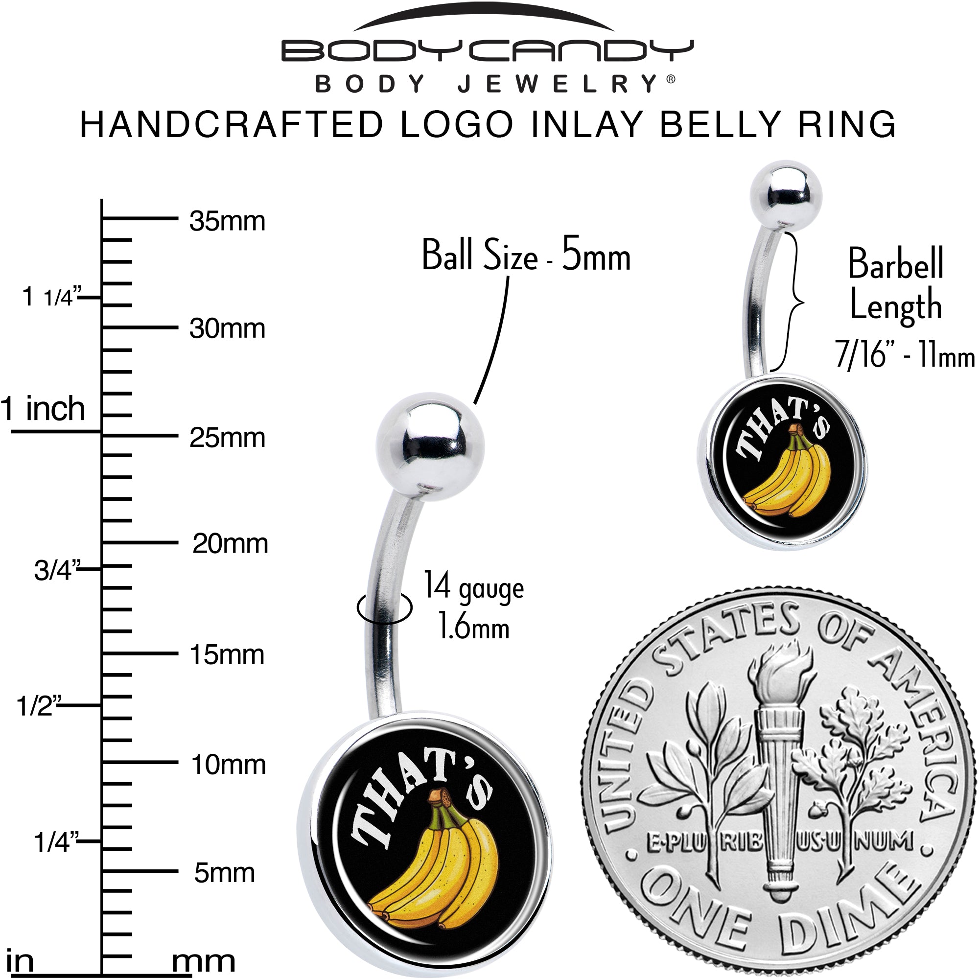 Colorful Banana Belly Ring That is Bananas