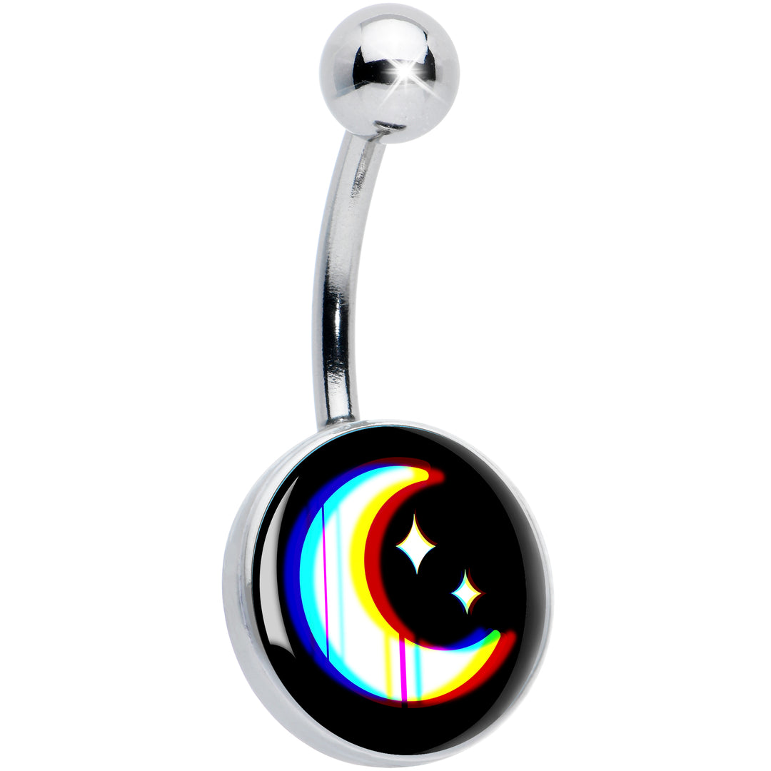 Chromatic Moon Hypoallergenic Stainless Steel Belly Ring