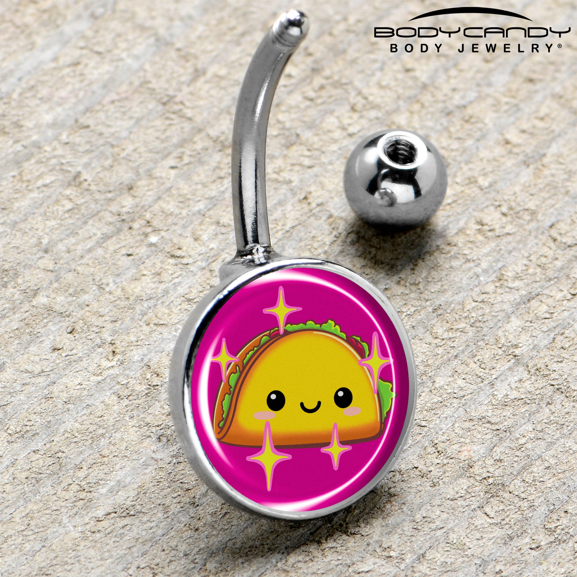 Colorful Taco Belly Ring