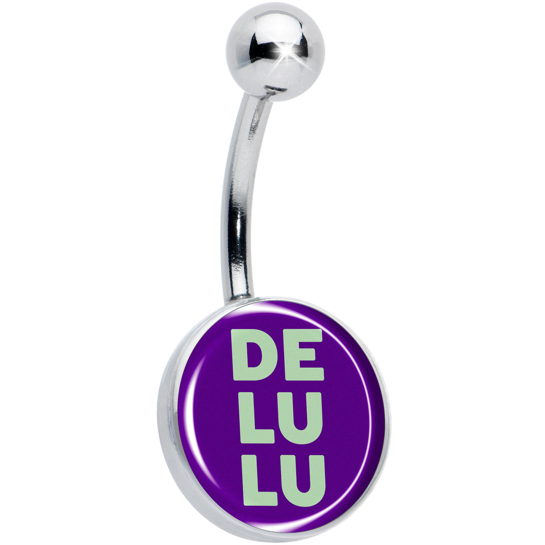 Word DELULU Hypoallergenic Stainless Steel Belly Ring