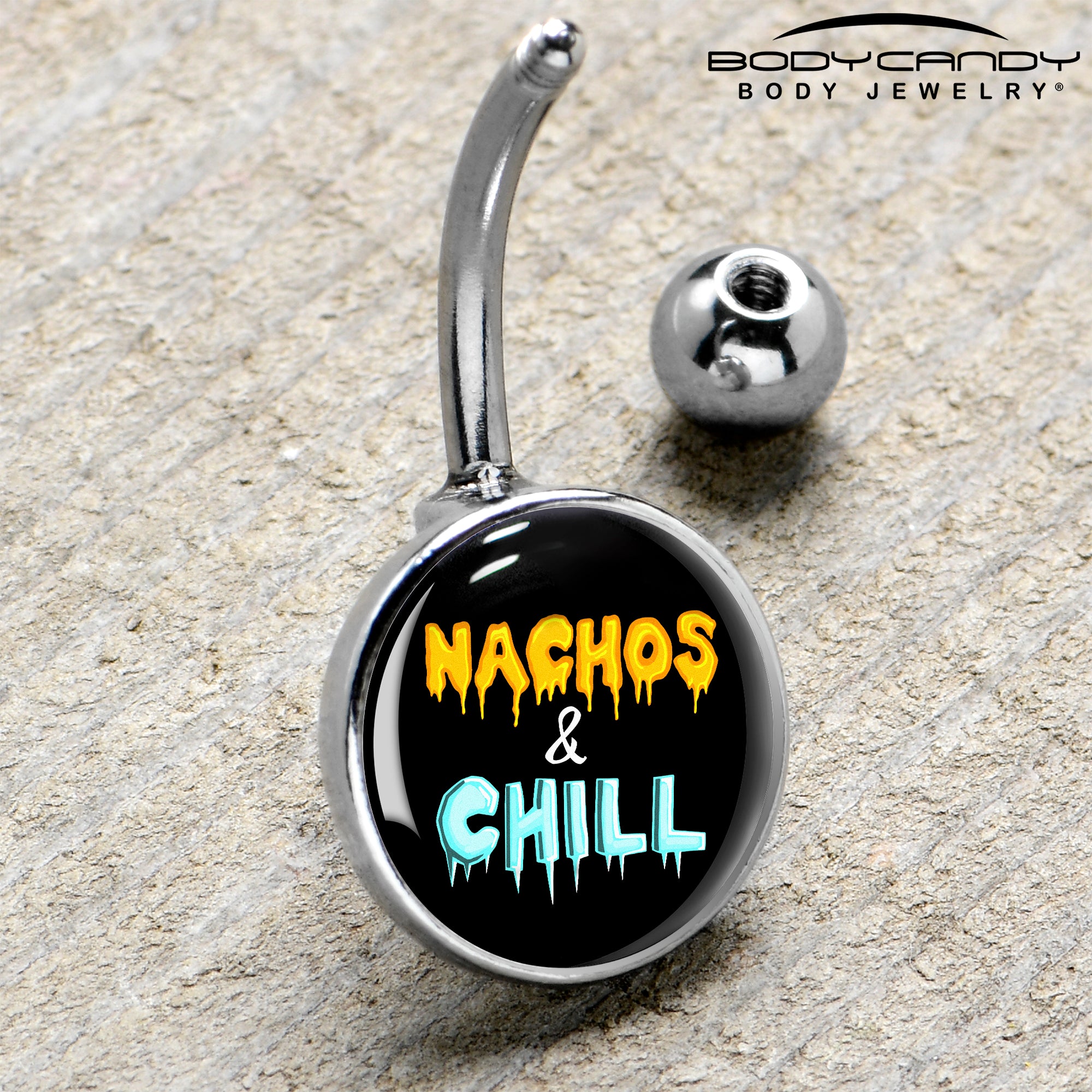 Unique Nachos and Chill Belly Ring