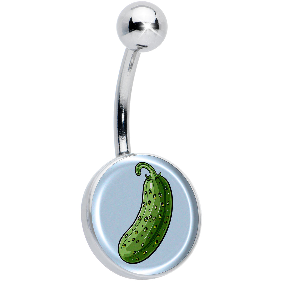 Green Pickle Hypoallergenic Stainless Steel Belly Ring