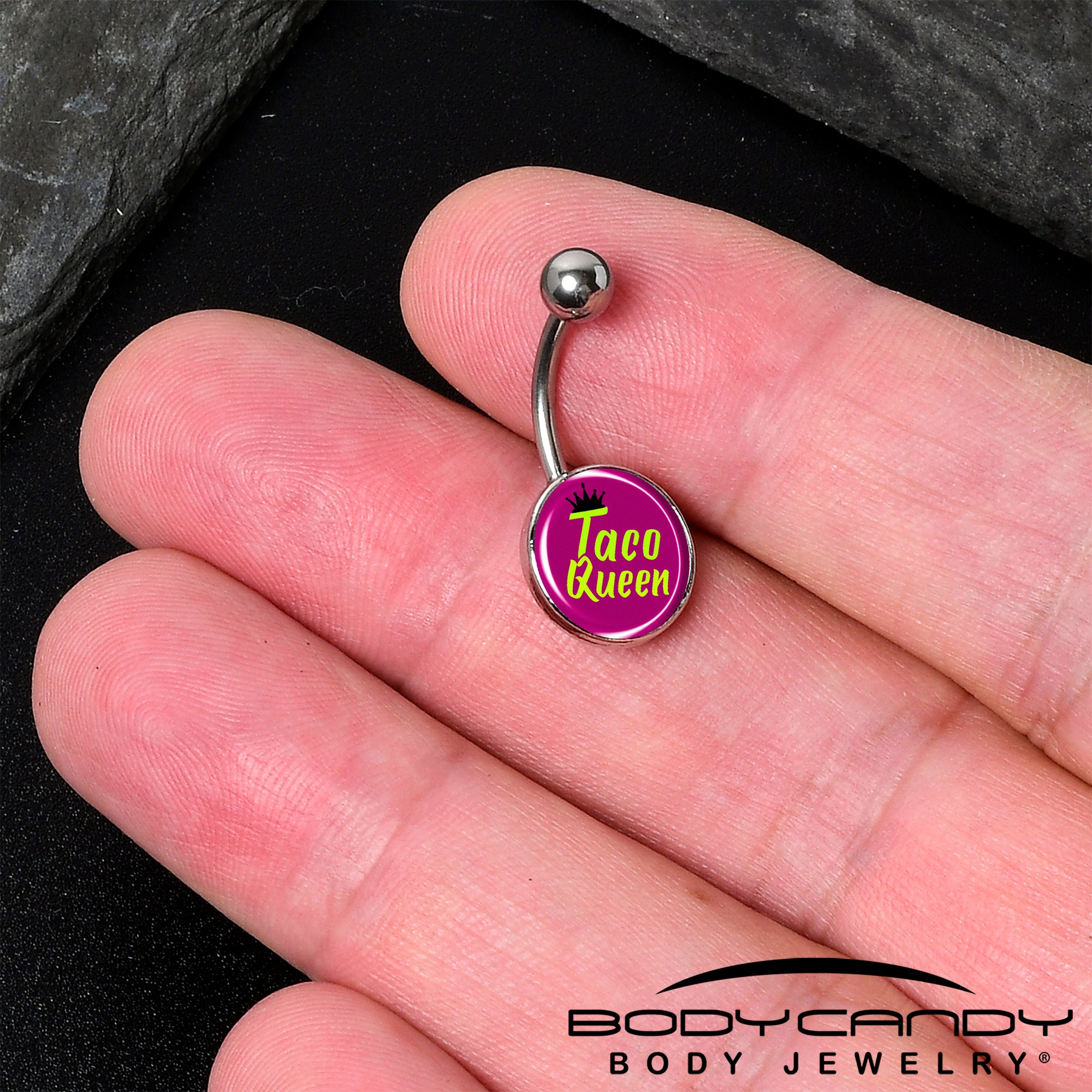 Unique taco inspired belly ring for body jewelry lovers