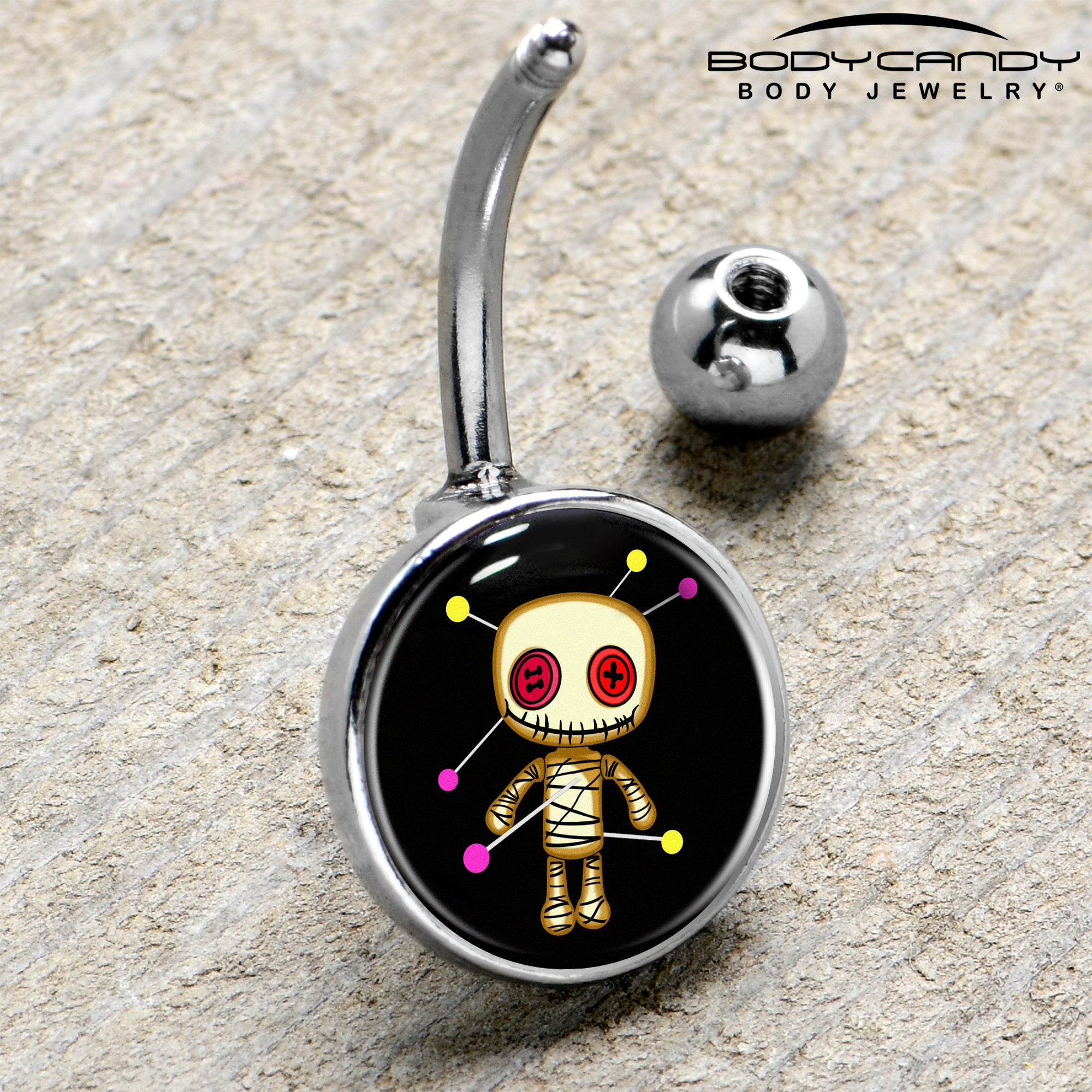 Voodoo Doll  Stainless Steel Belly Ring handmade design