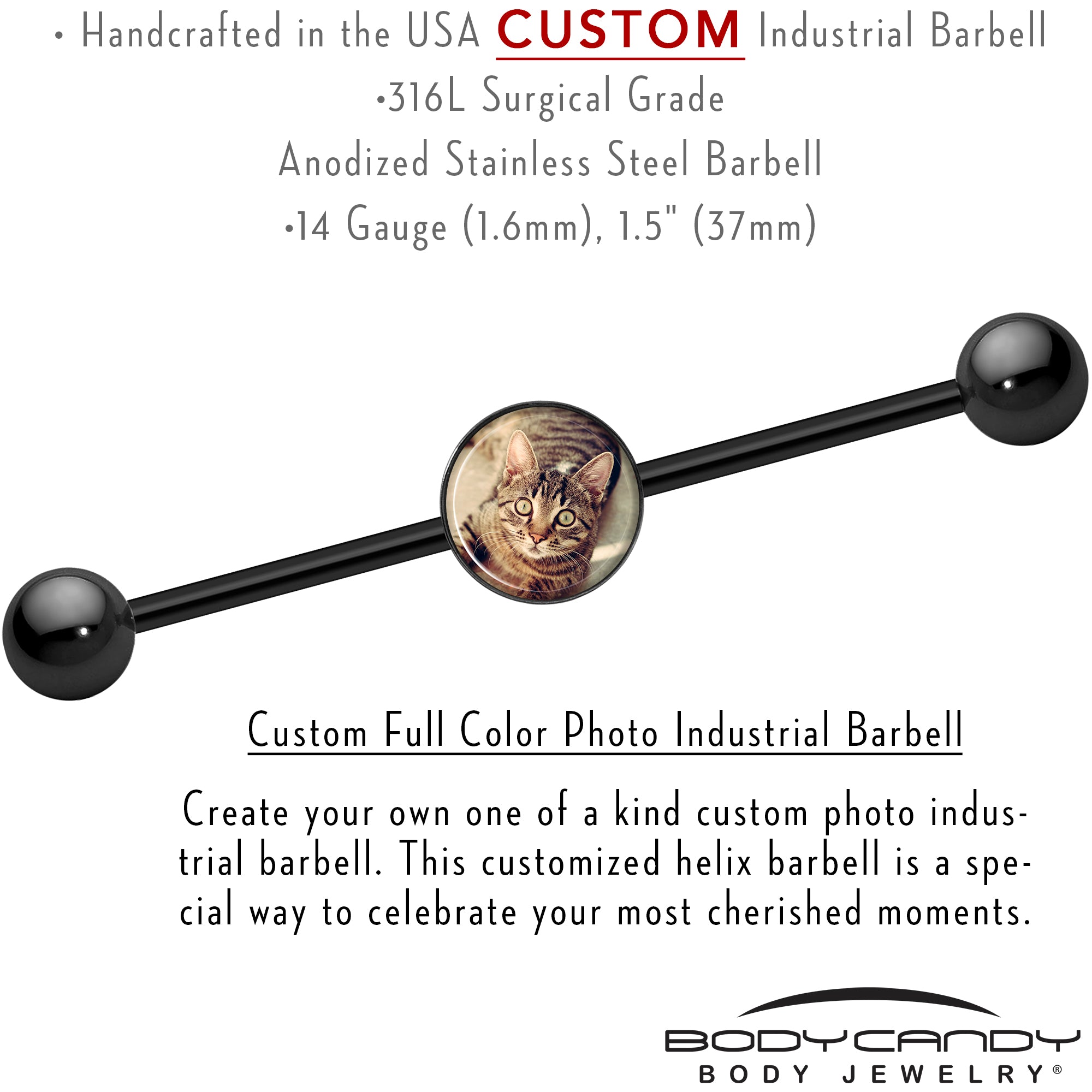 Custom Photo Industrial Barbell
