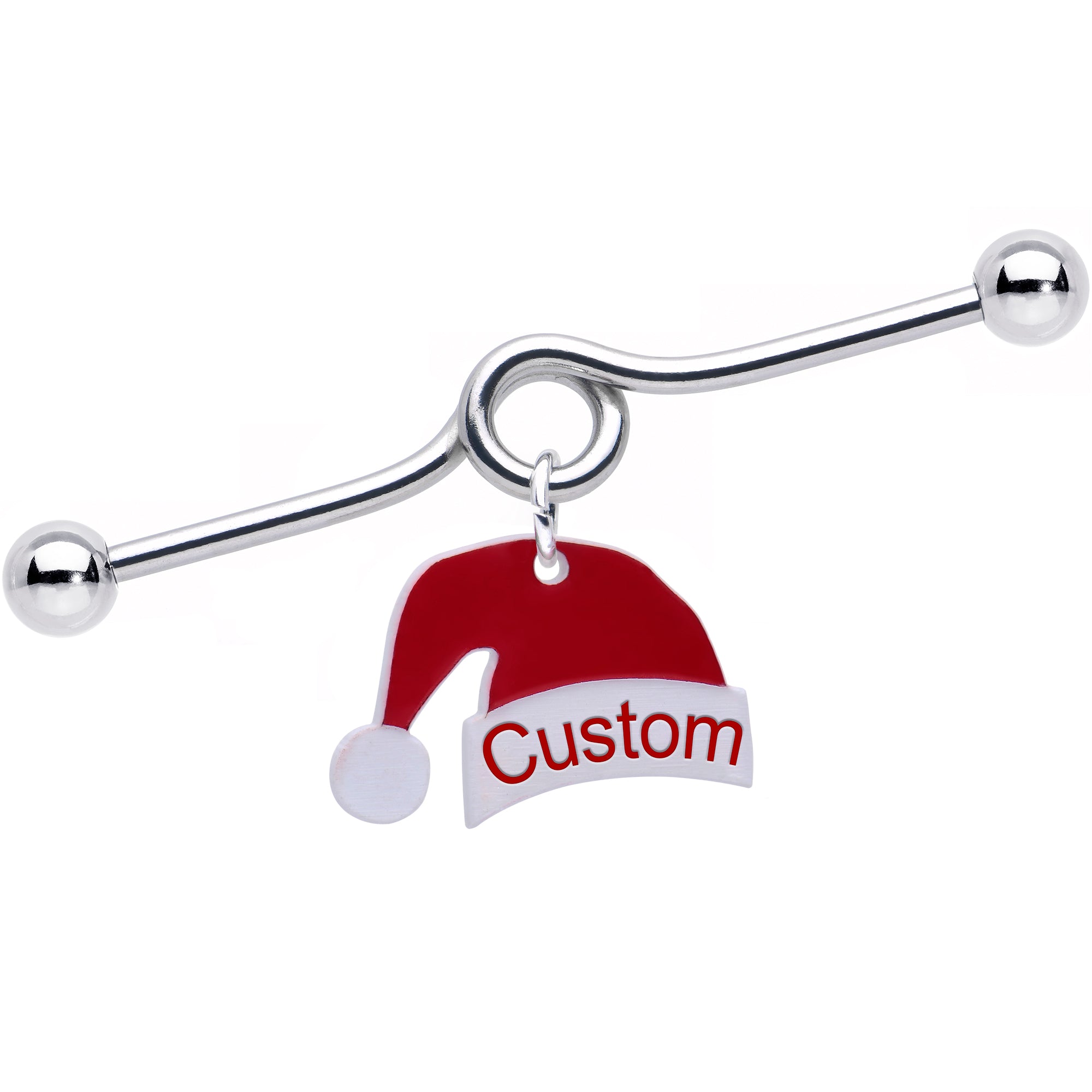 Custom Santa Hat Personalized Industrial Barbell