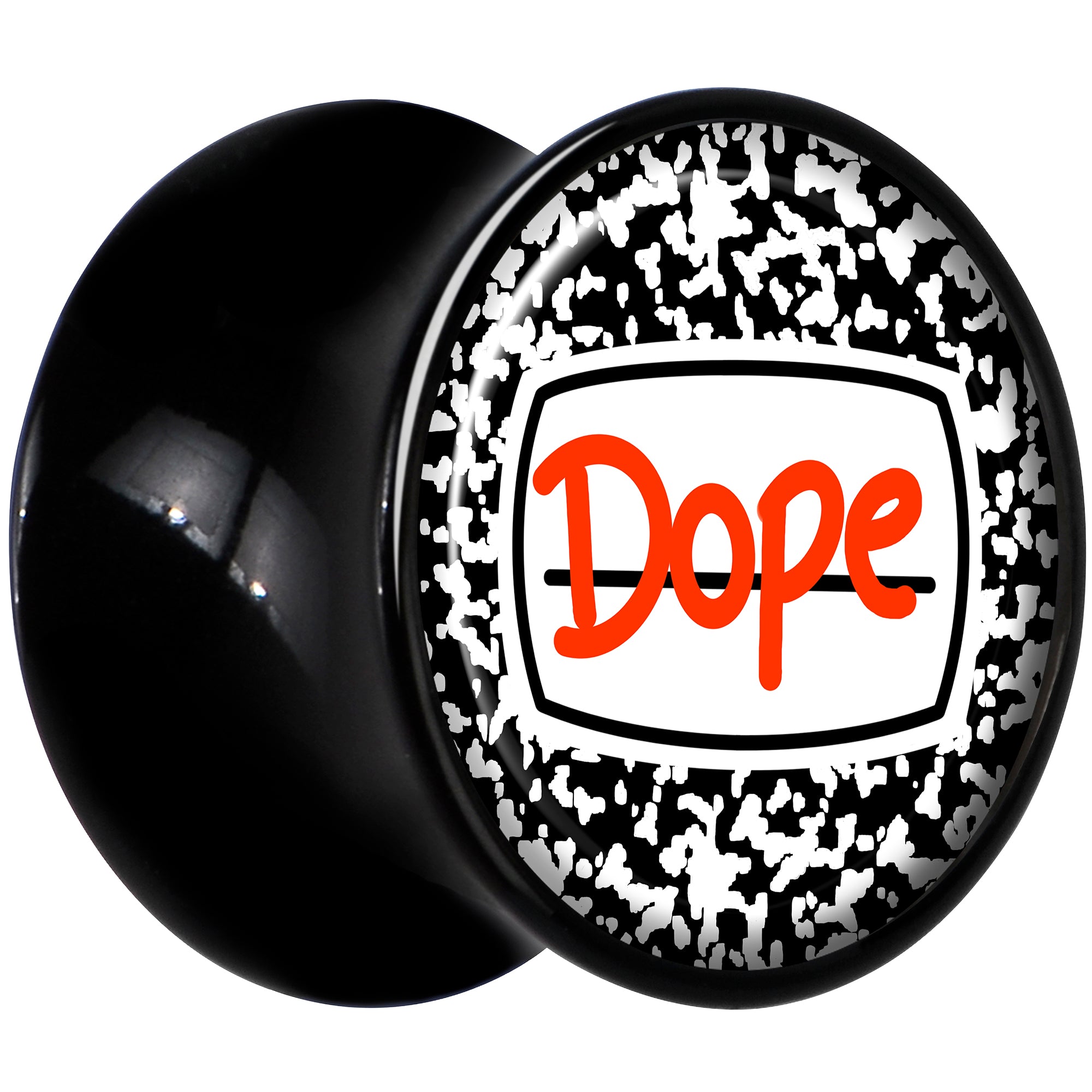 0G Dope Composition Notebook Black Acrylic Saddle Plug Set by Onyx O