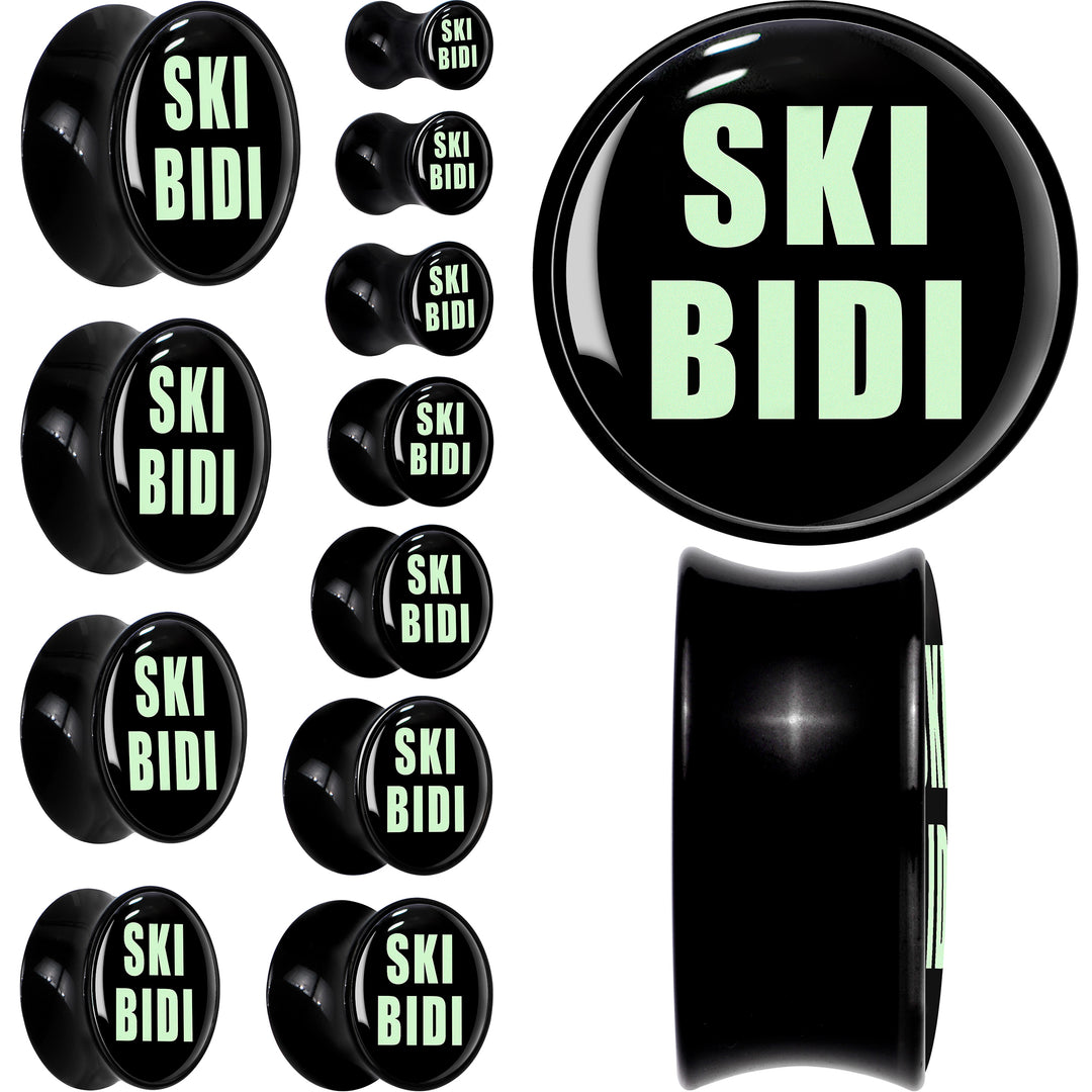 0G SKIBIDI Black Acrylic Saddle Plug Set by Onyx O