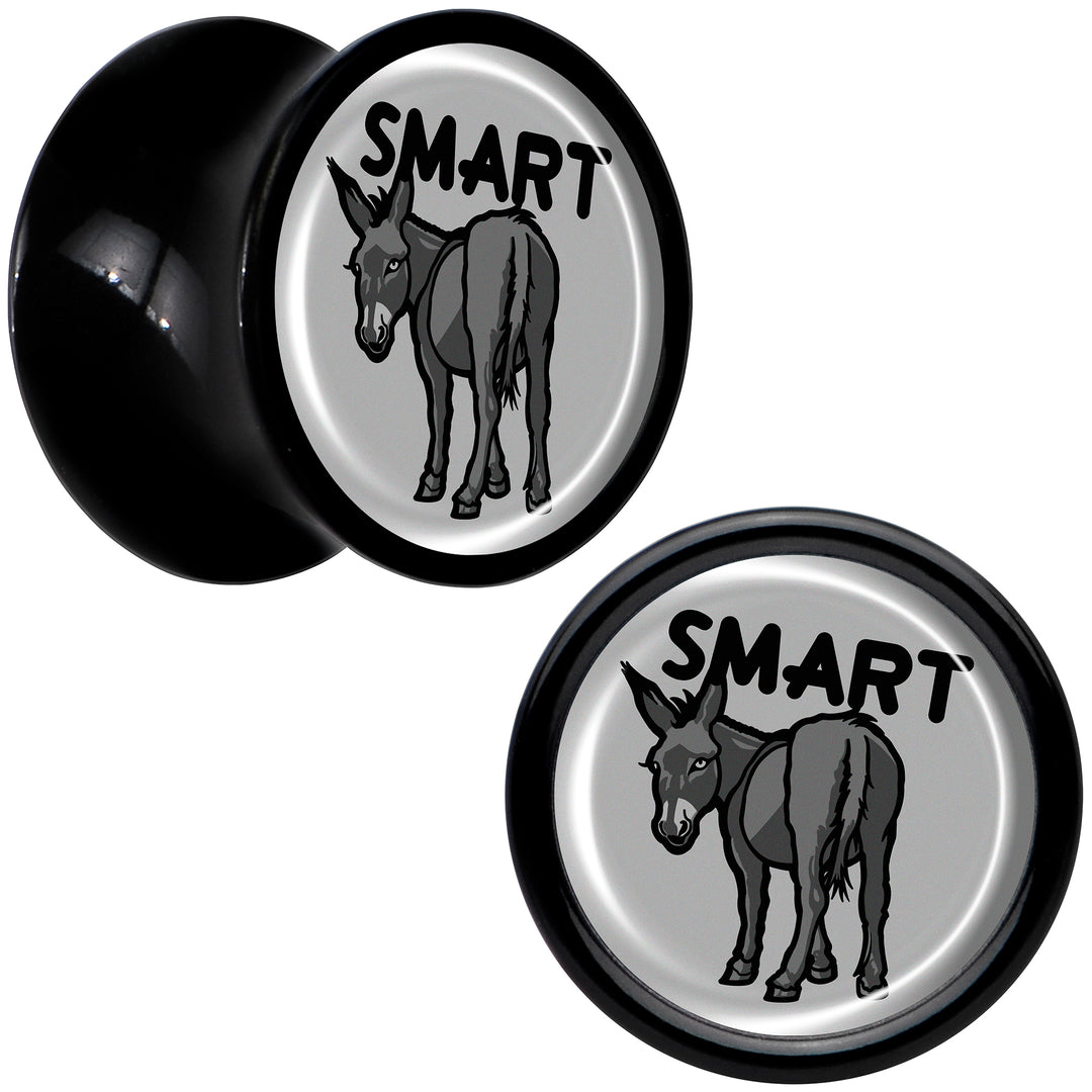 Donkey Smart Ass Black Acrylic Saddle Plug Set by Onyx O