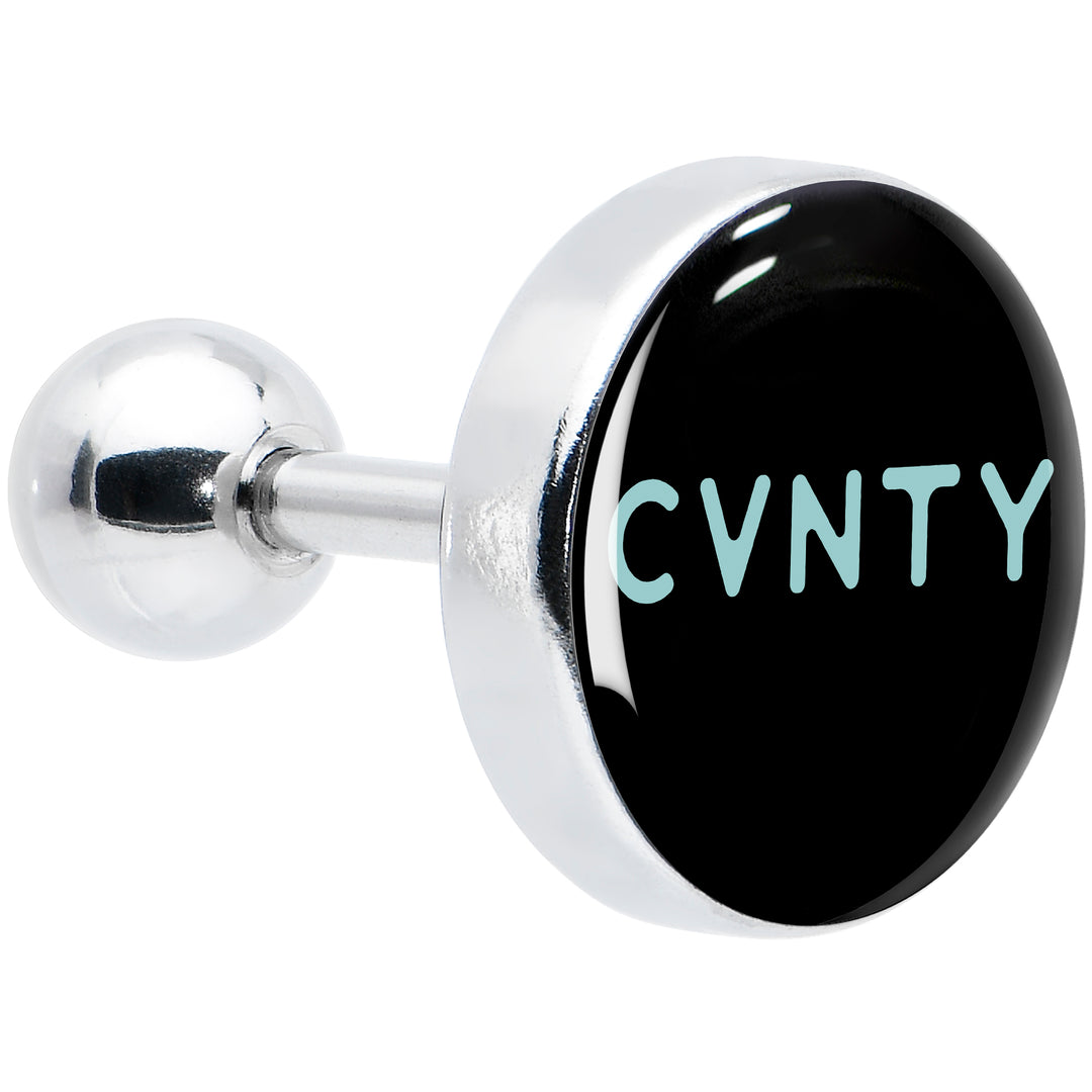 16G 1/4 Phrase Logo CVNTY Tragus Cartilage Earring by Onyx O