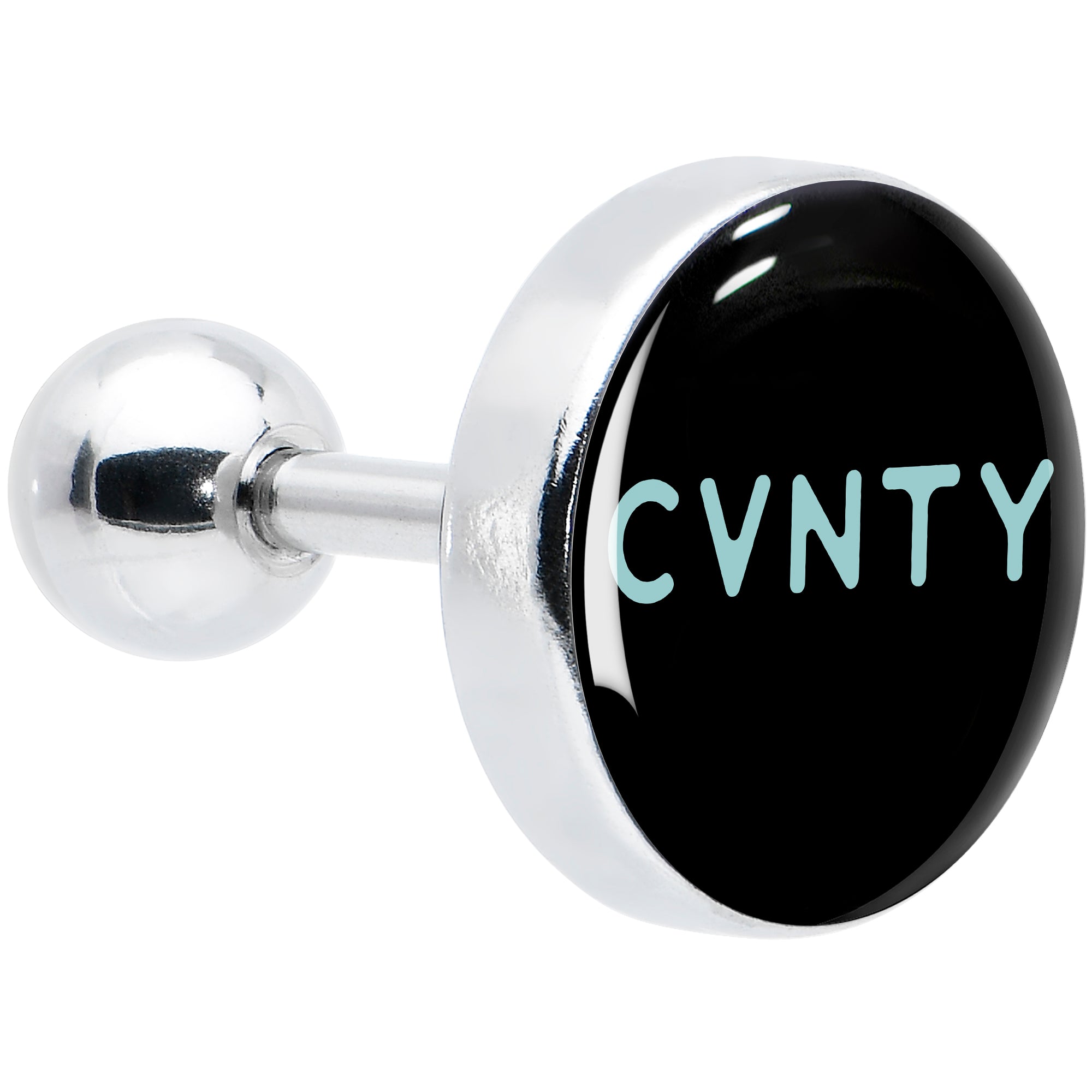 16G 1/4 Phrase Logo CVNTY Tragus Cartilage Earring by Onyx O