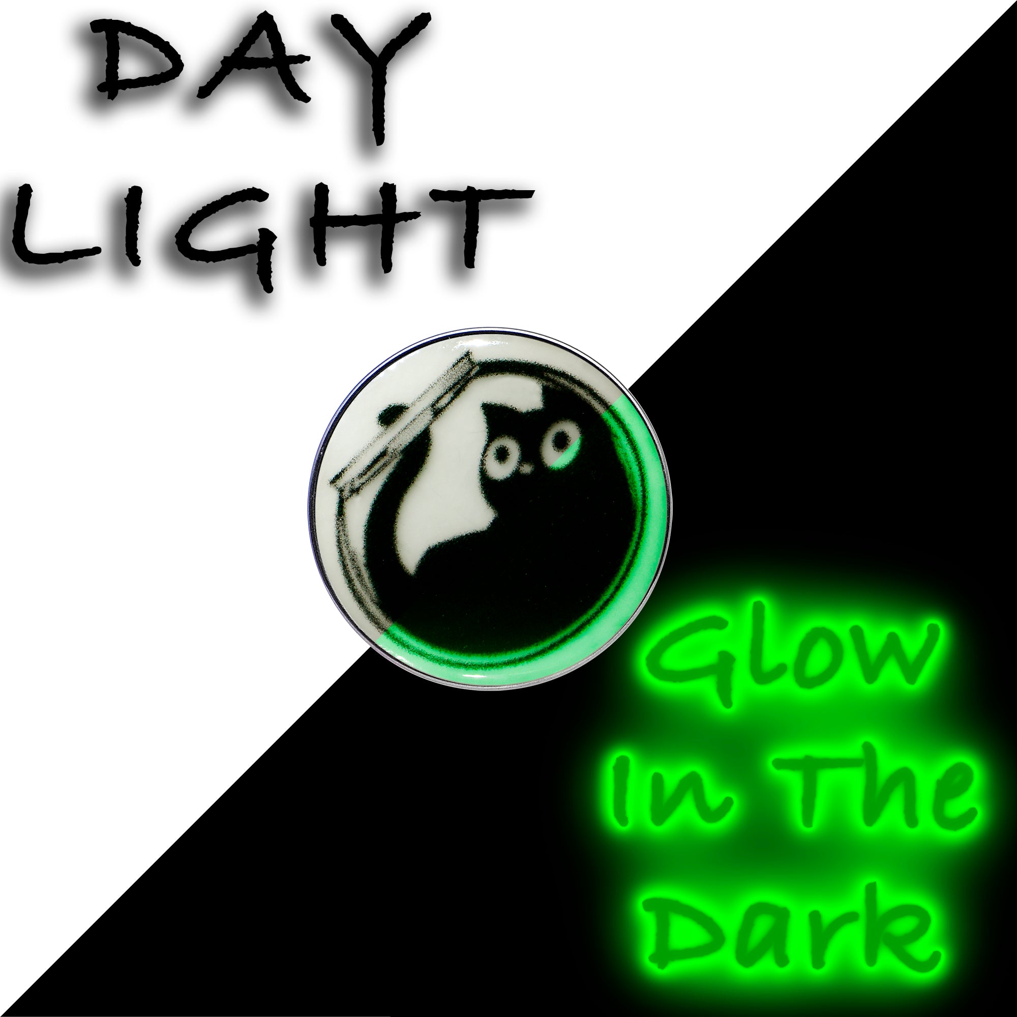 16G Glow in the Dark Fishbowl Kitty Cat Tragus Cartilage Earring by Onyx O