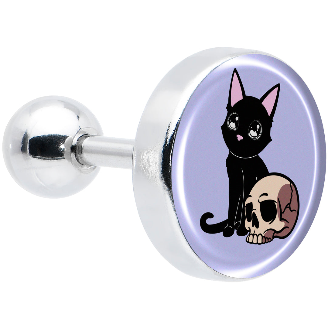 16G 1/4 Skull Cat Tragus Cartilage Earring by Onyx O