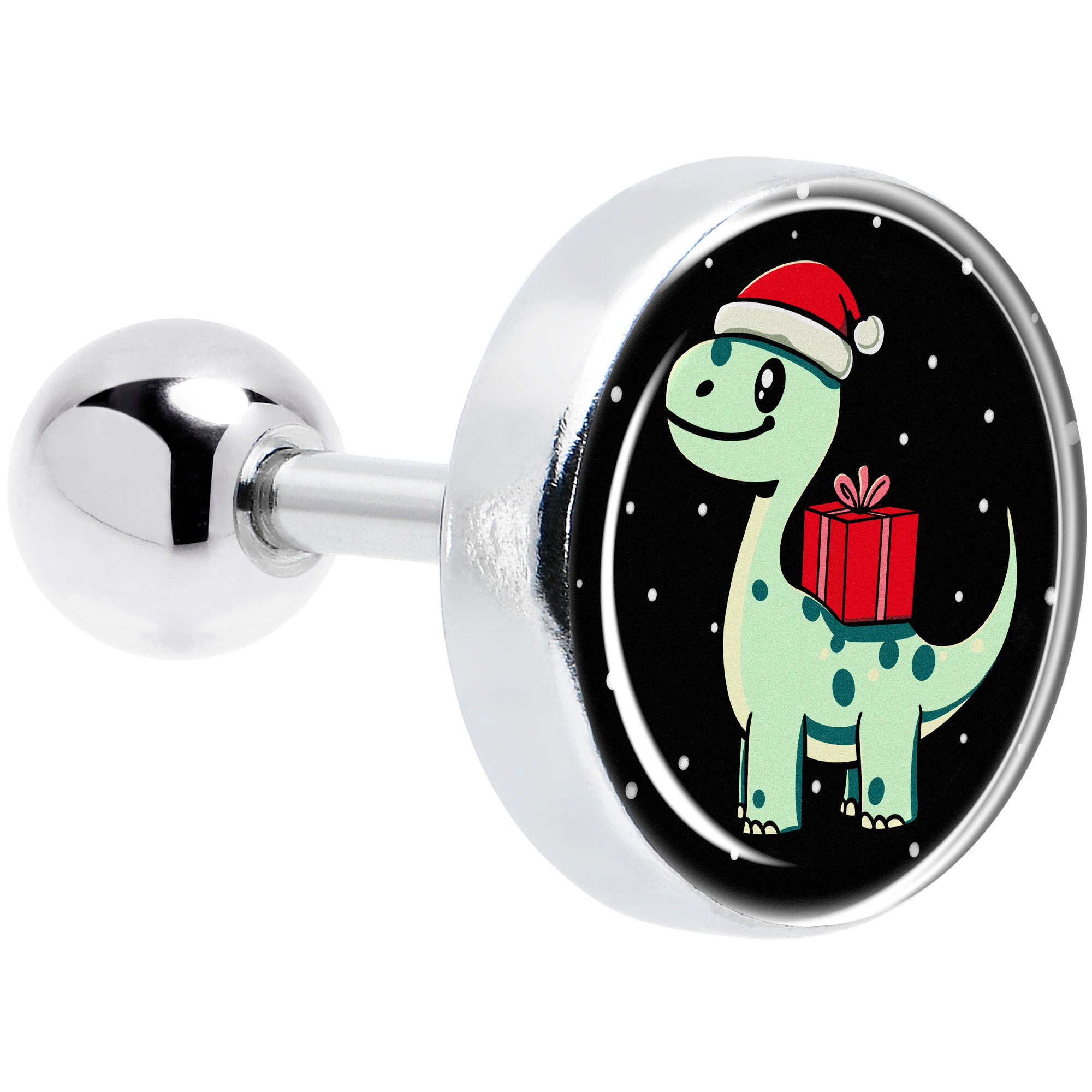 Christmas Holiday Dinosaur Tragus Earring